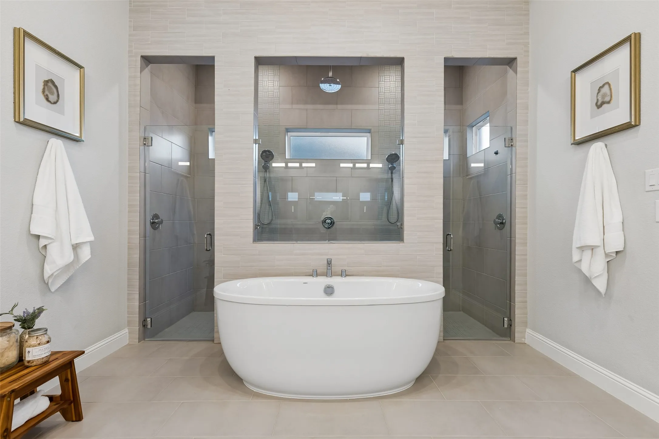 . . . and this shower and bathtub situation! You may never leave!!!