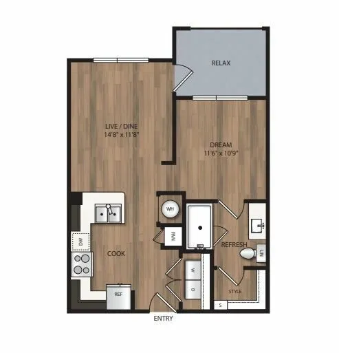 1 month free on 14-15 month lease terms
