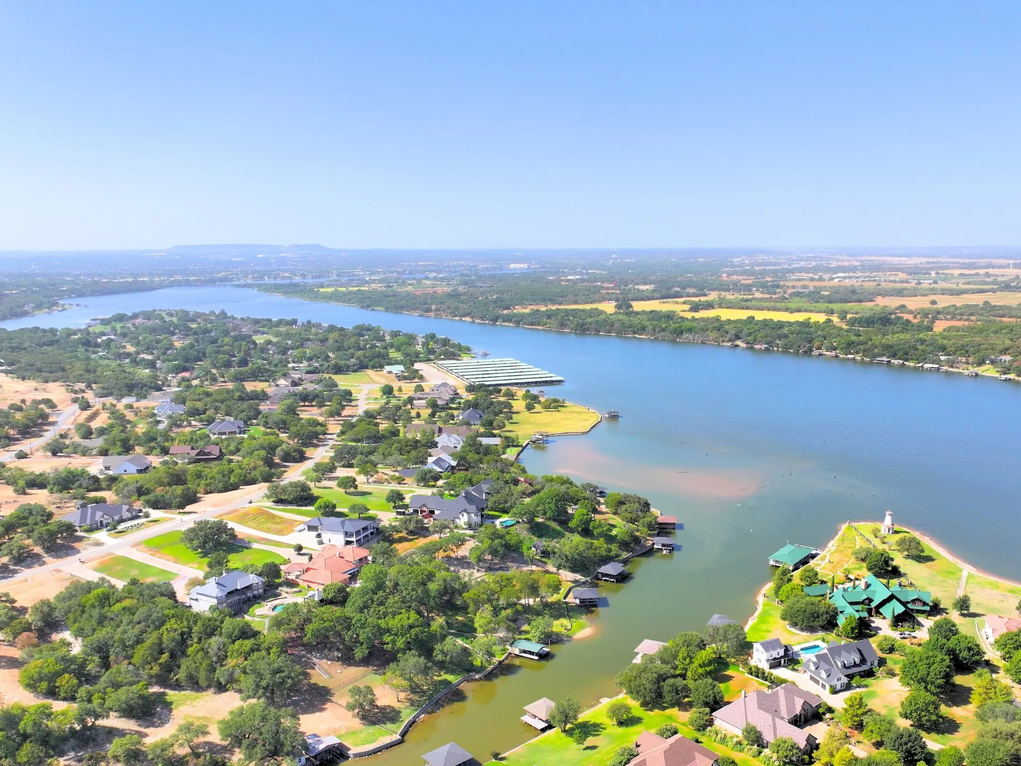Aerial View of Bentwater's Marina - Property has an assigned slip