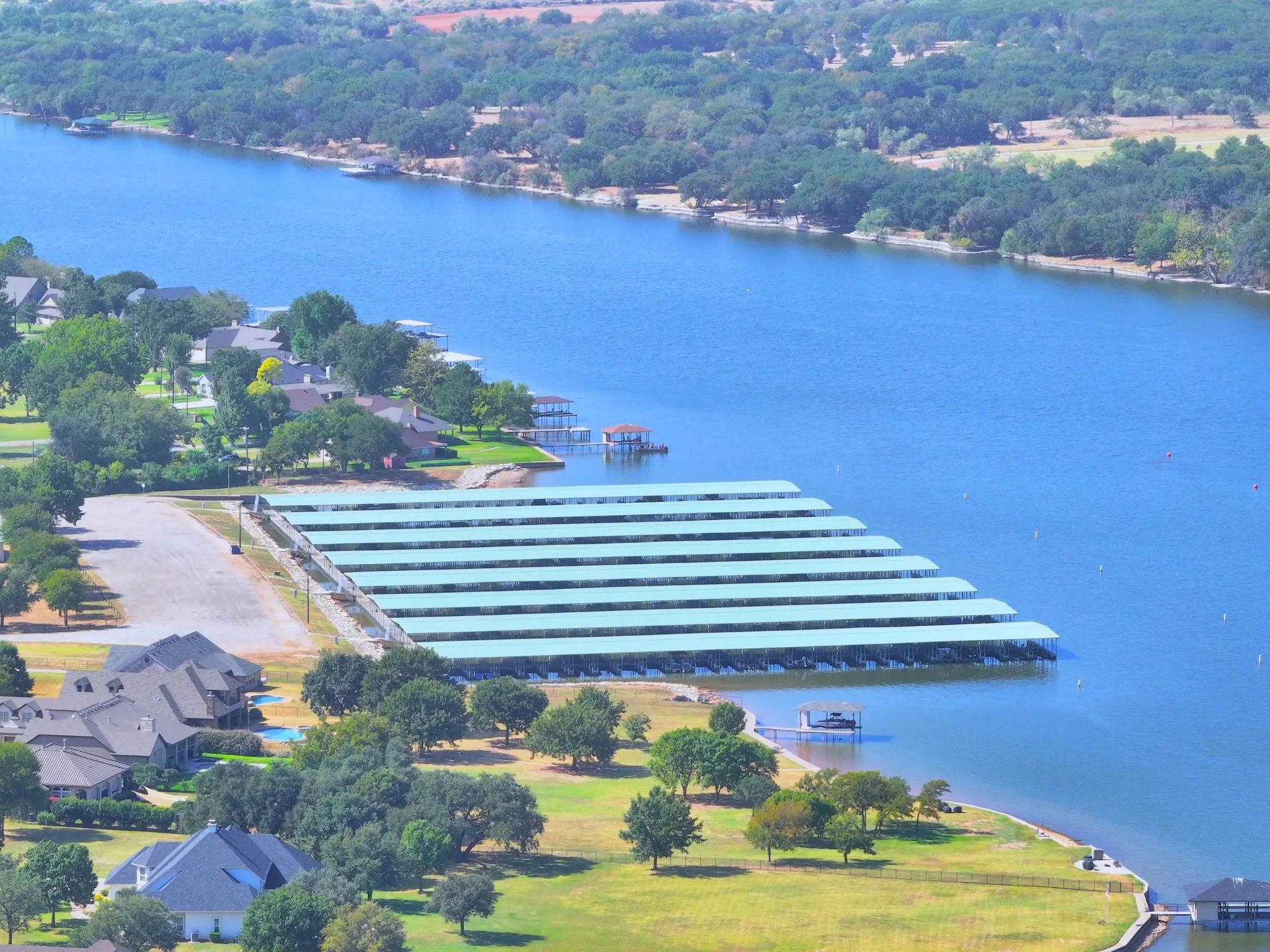 Aerial View of Bentwater's Marina - Property has an assigned slip