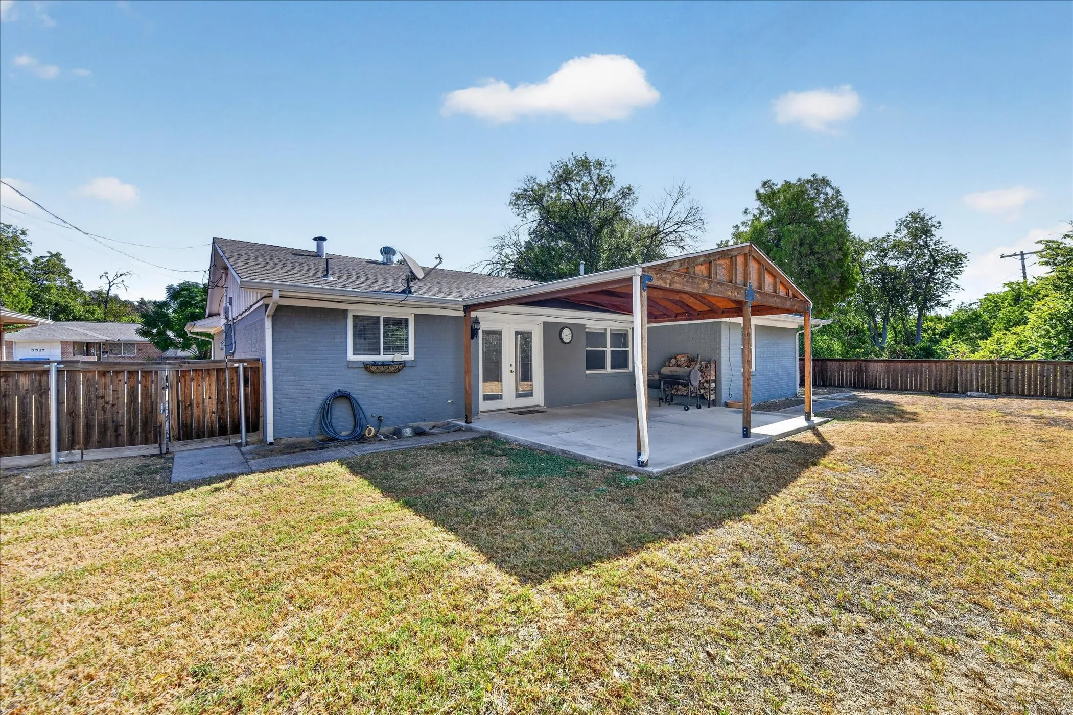 Large back yard