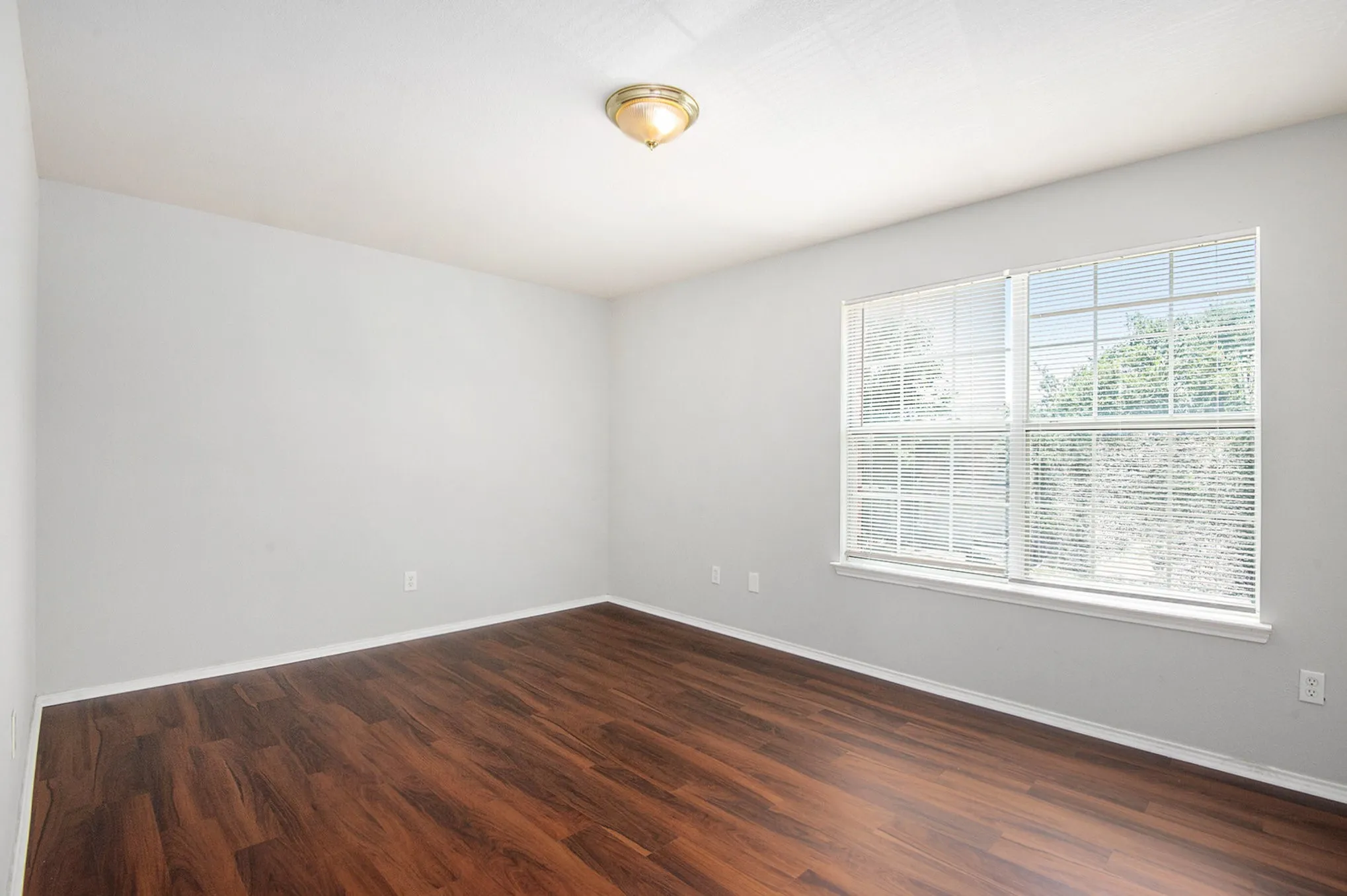 Unfurnished room with dark wood finished floors