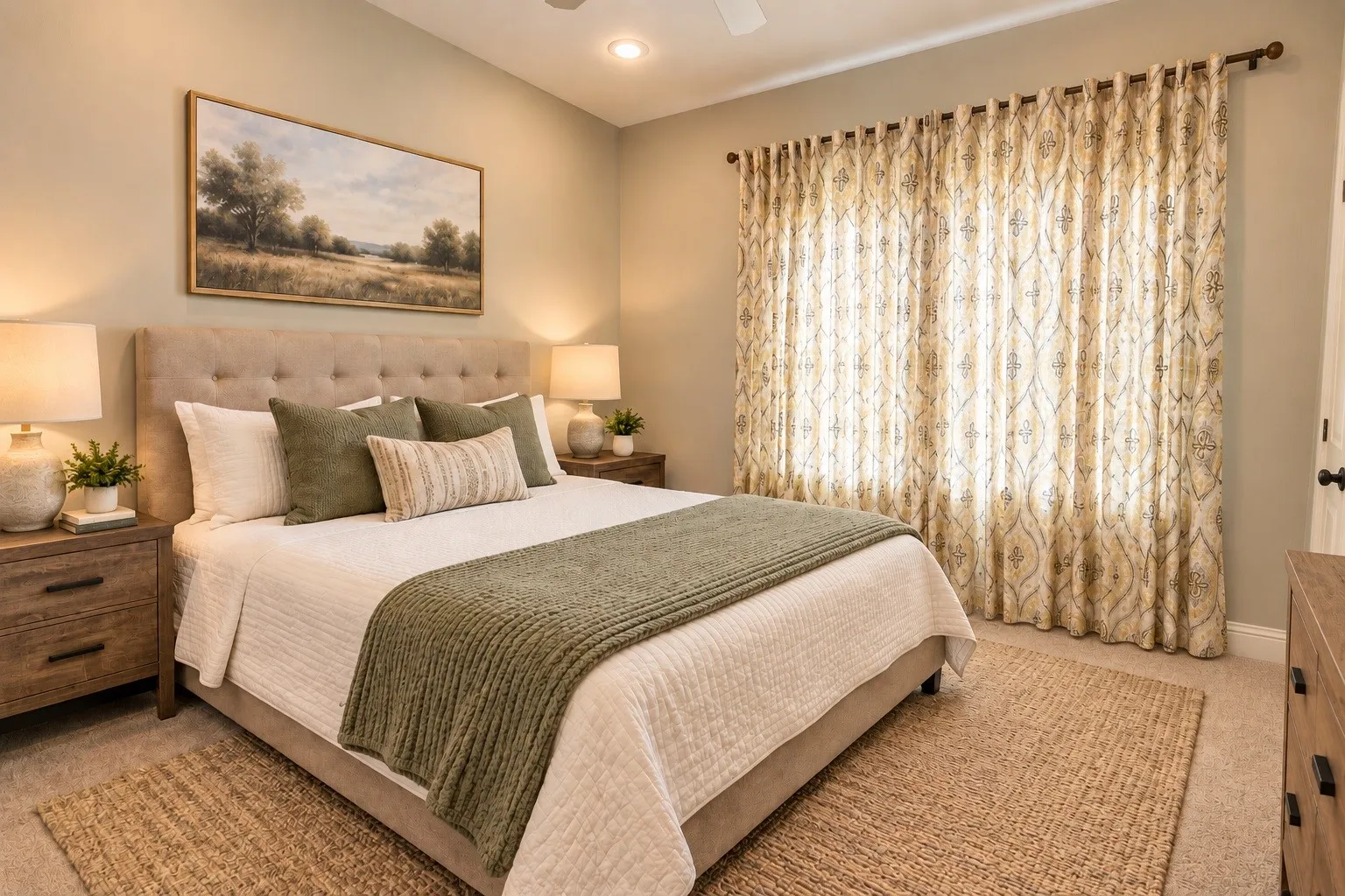 Guest bedroom.  Photo has been virtually staged.