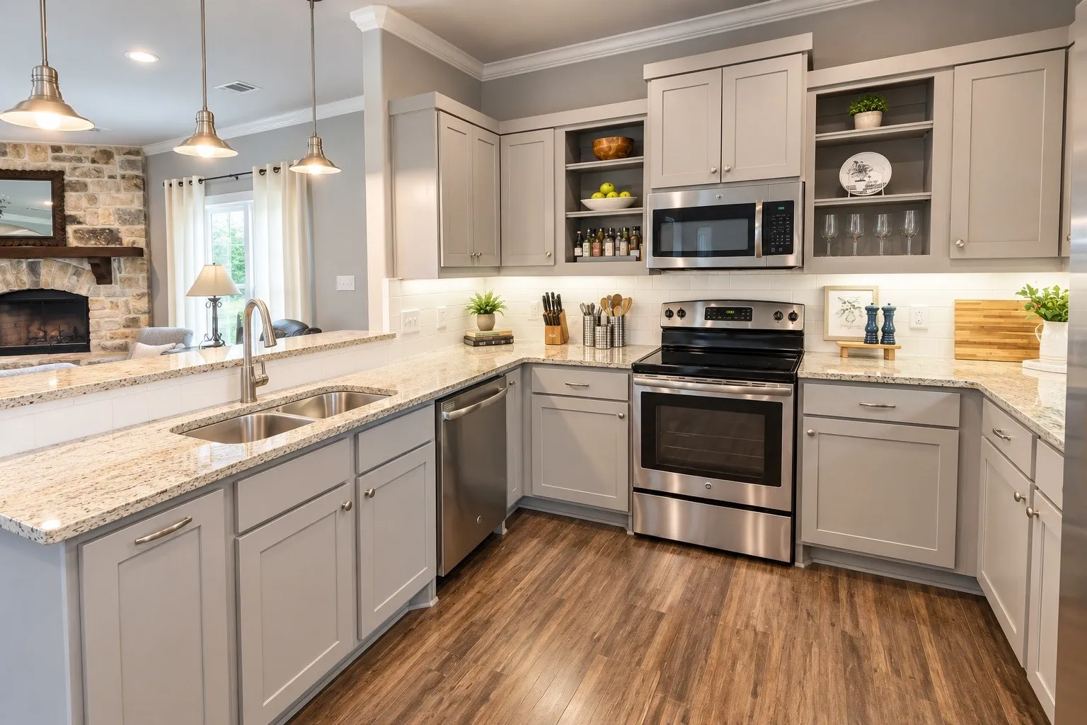 Beautiful kitchen area.
