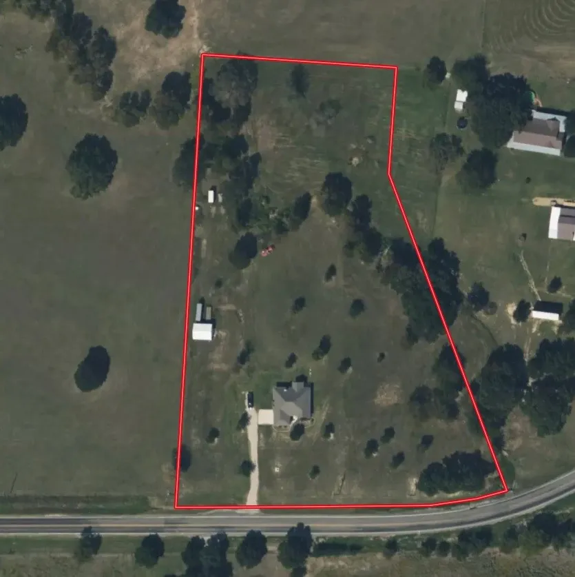 Aerial view of the property