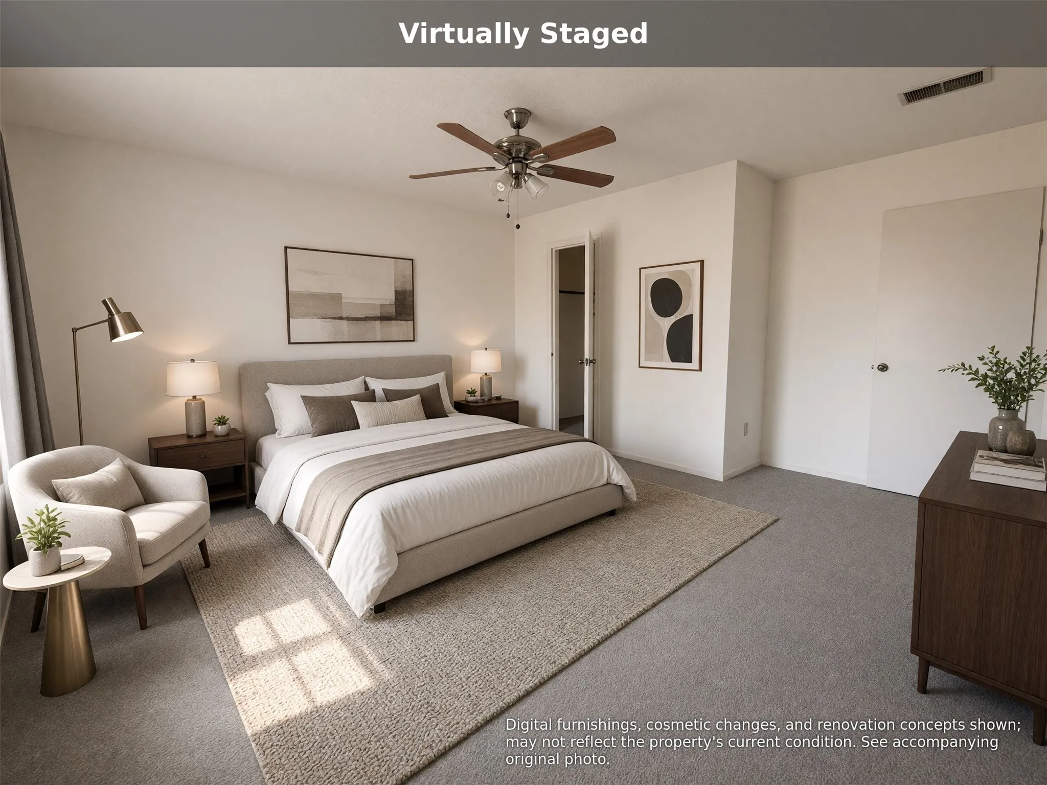 AI enhanced, virtually staged