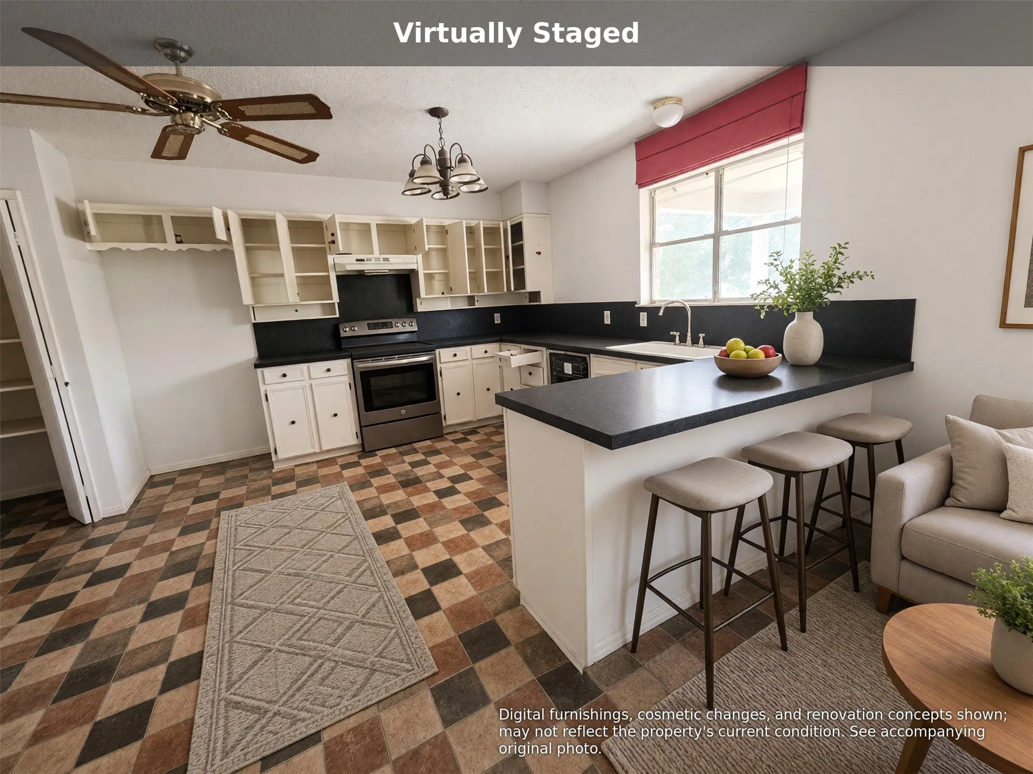 AI enhanced, virtually staged