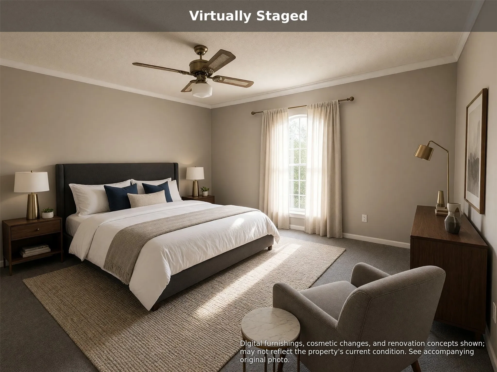 AI enhanced, virtually staged