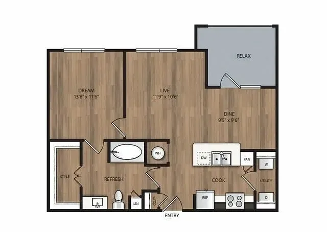 1 month free on 14-15 month lease terms