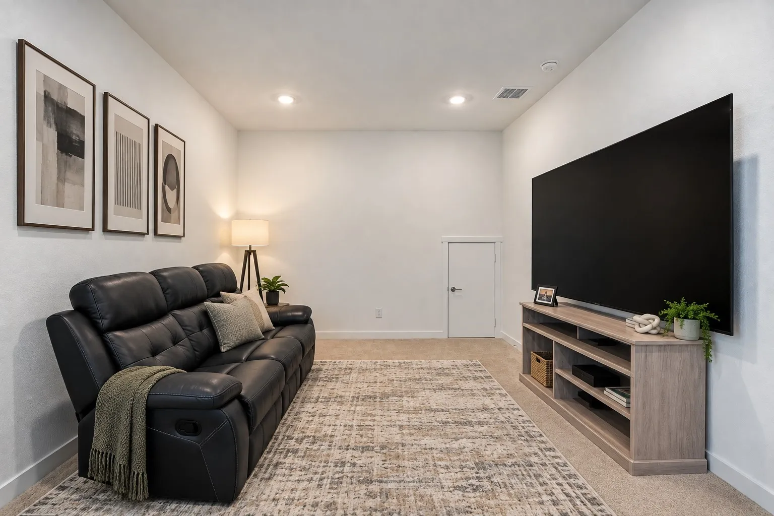 Media Room—Virtually staged