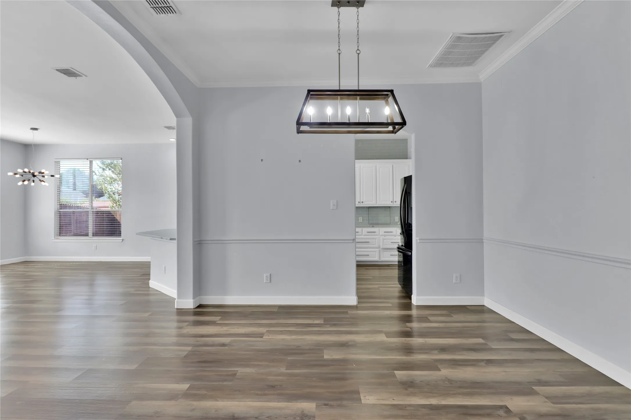 Formal dining just off kitchen.