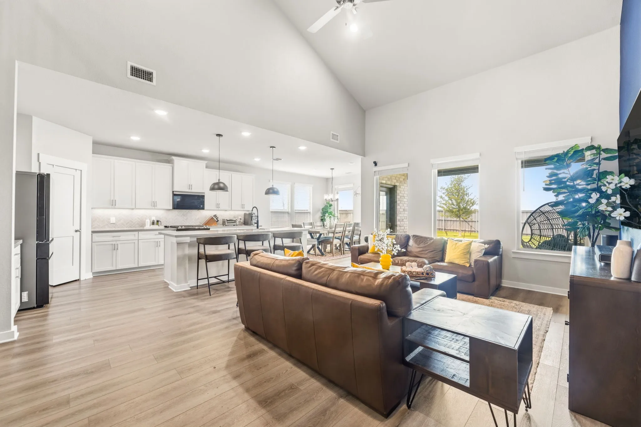 View of the kitchen from the living room