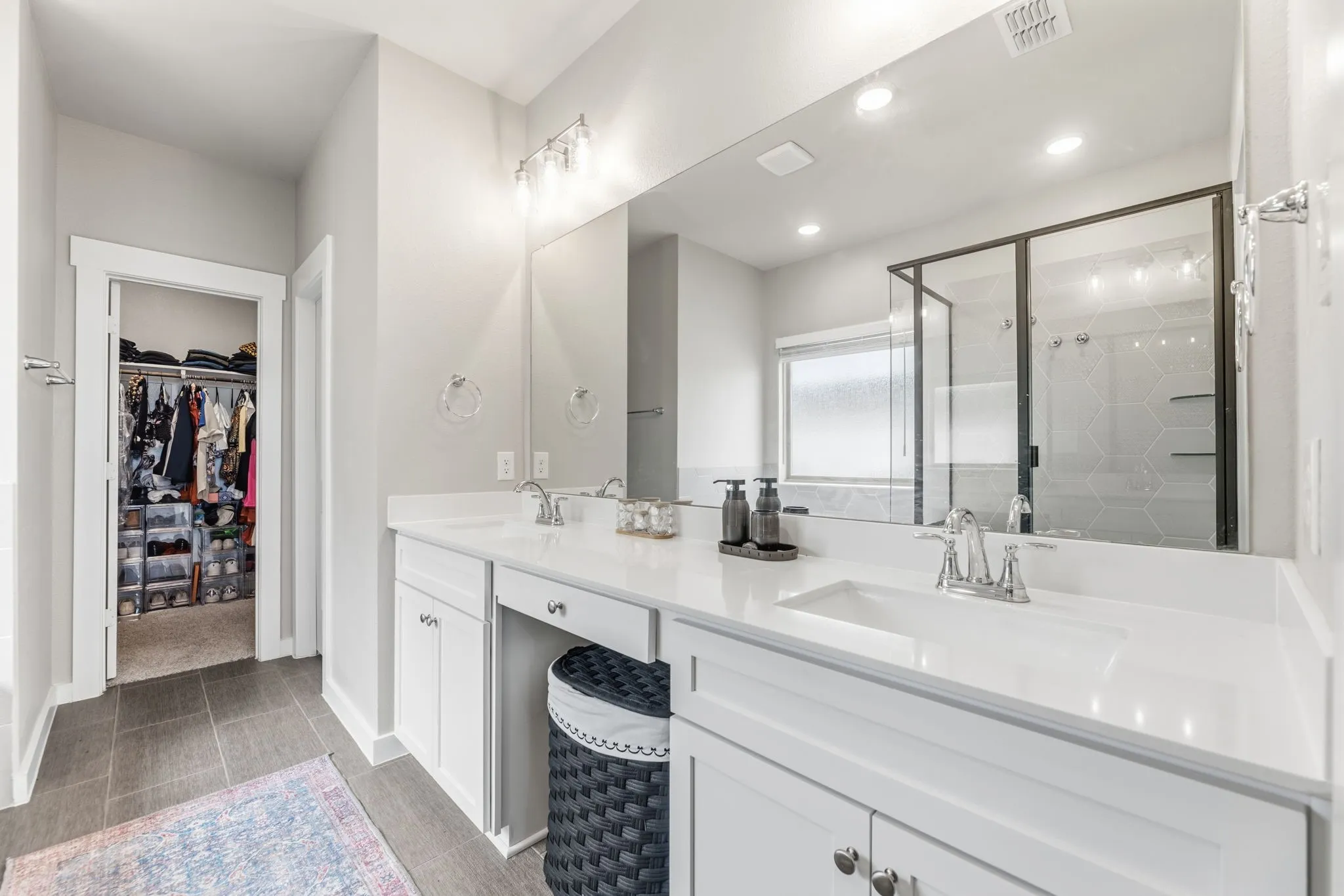Double Vanity in the Owners Suite bathroom