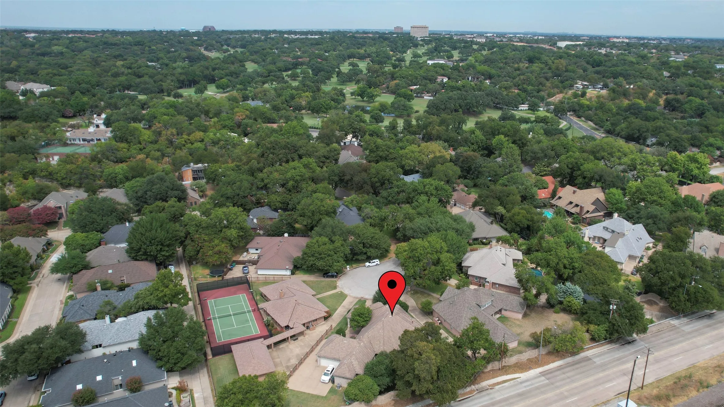 Aerial View looking toward Ridglea Golf Course