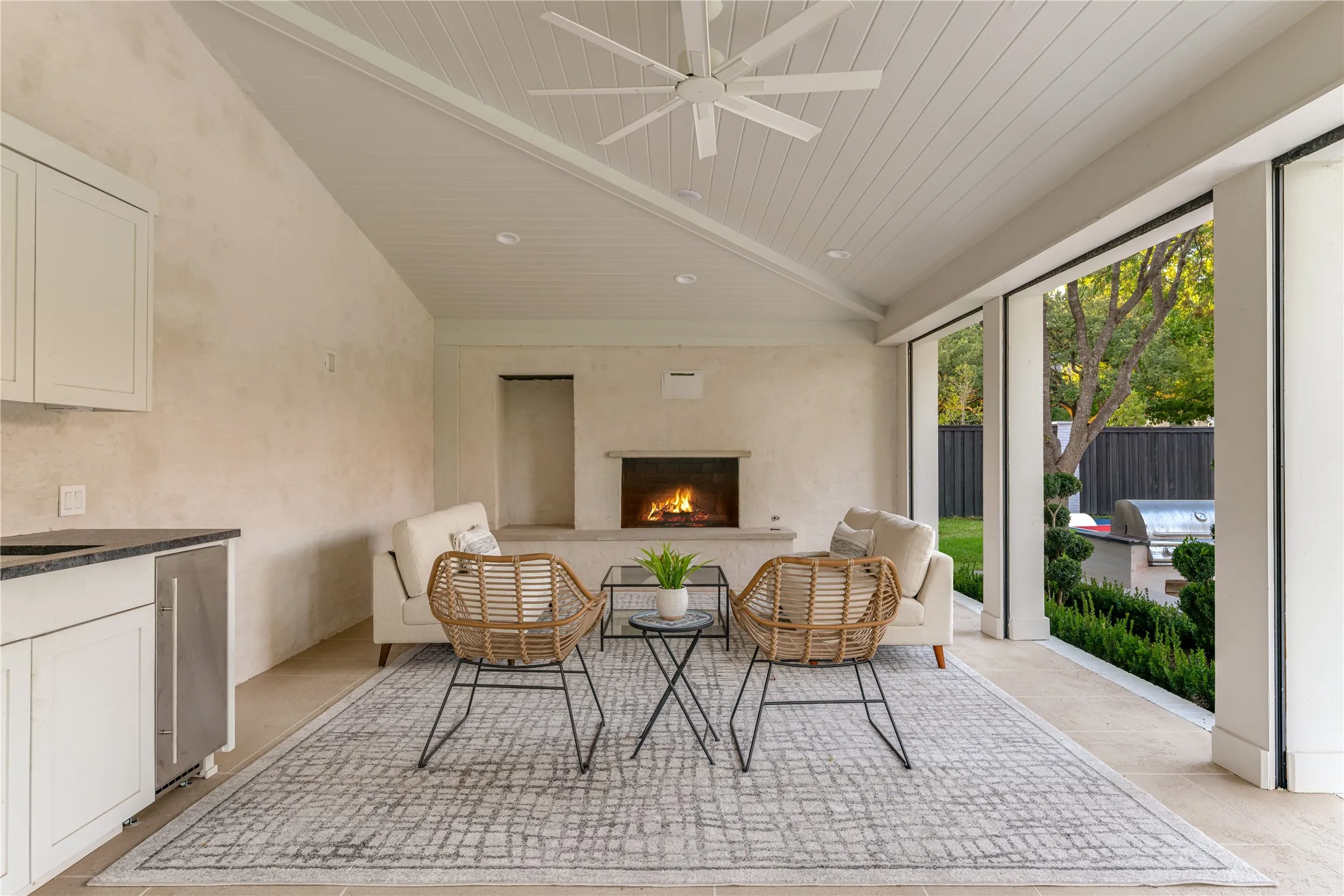 Patio serving pool area
