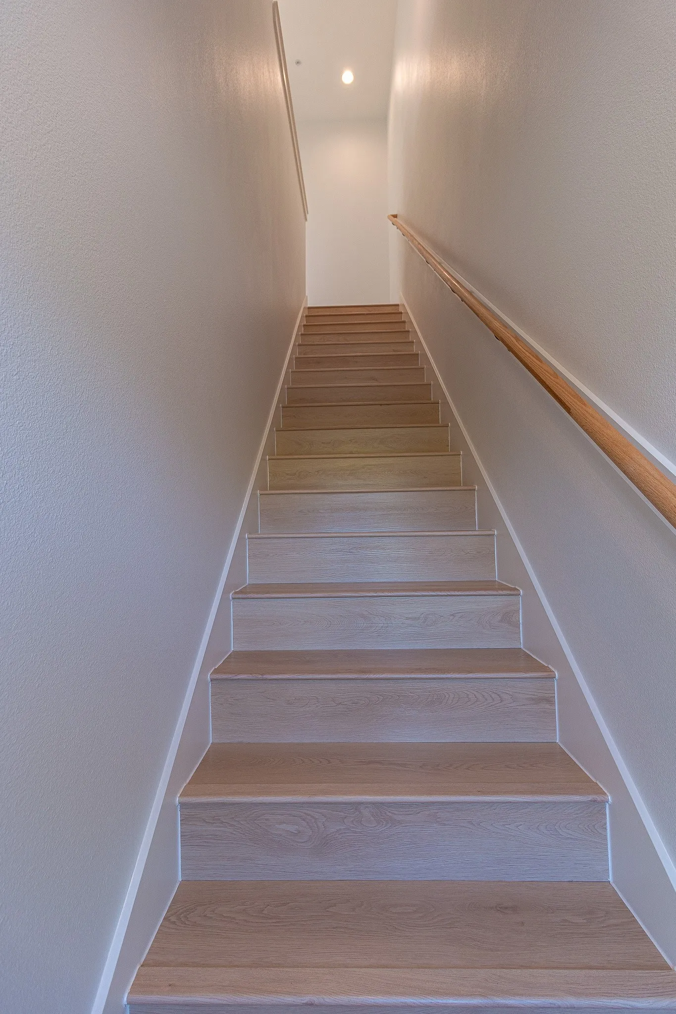 Stairs featuring wood-type flooring