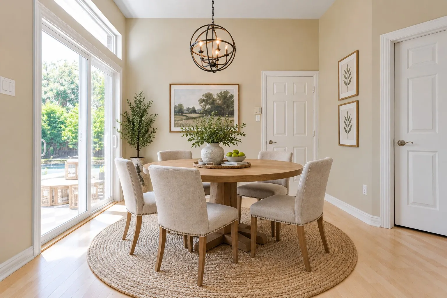 Breakfast Area with Views to the Kitchen, Family Room and Outdoors!