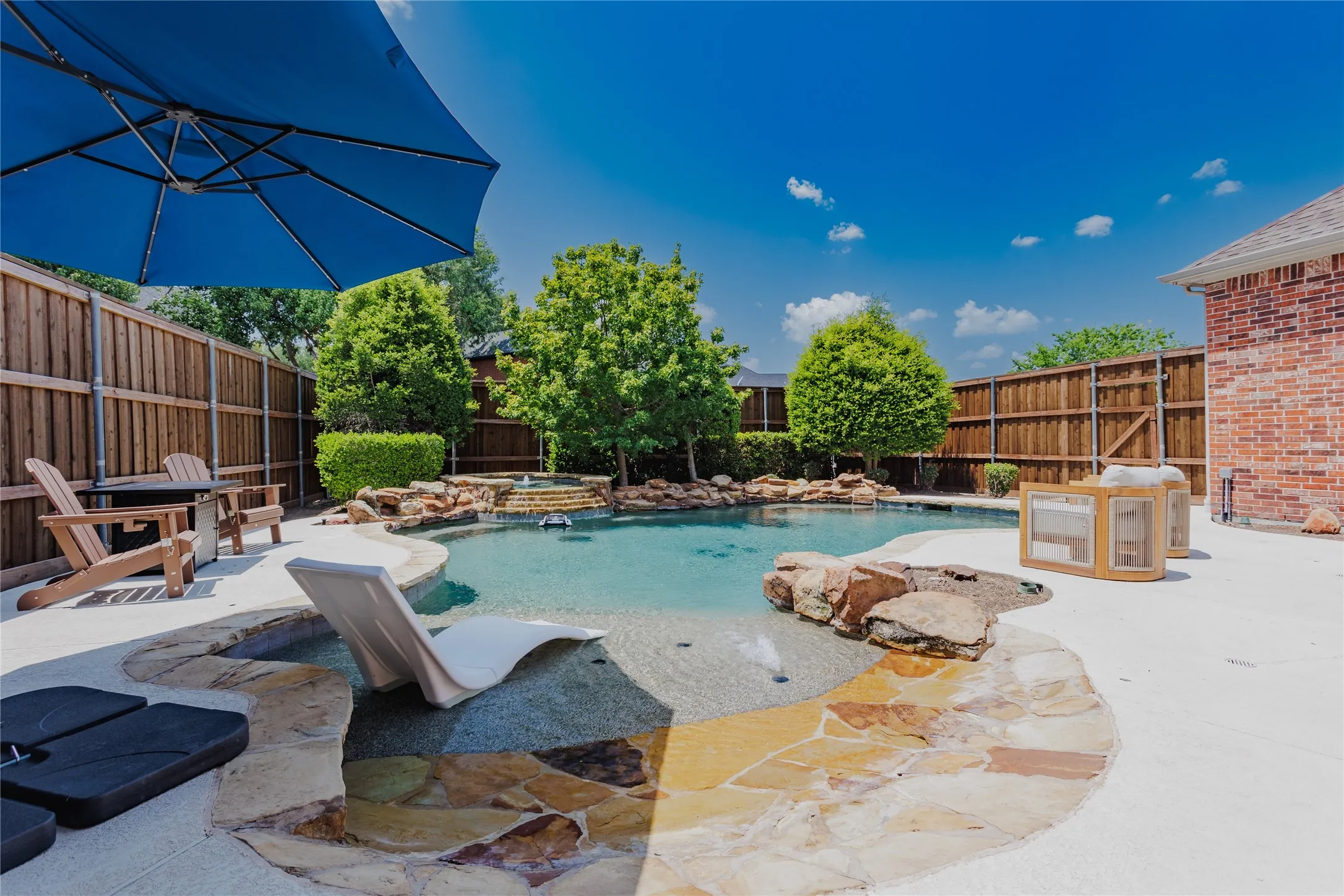 Love the Zero Entry Pool with Waterfall!