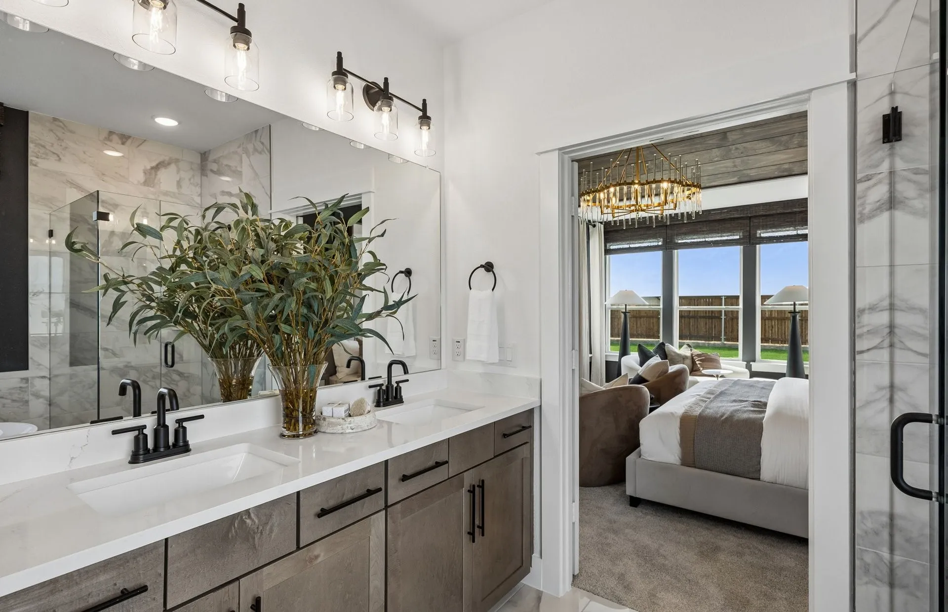 *Model Representation - Owner's private bath with double vanity