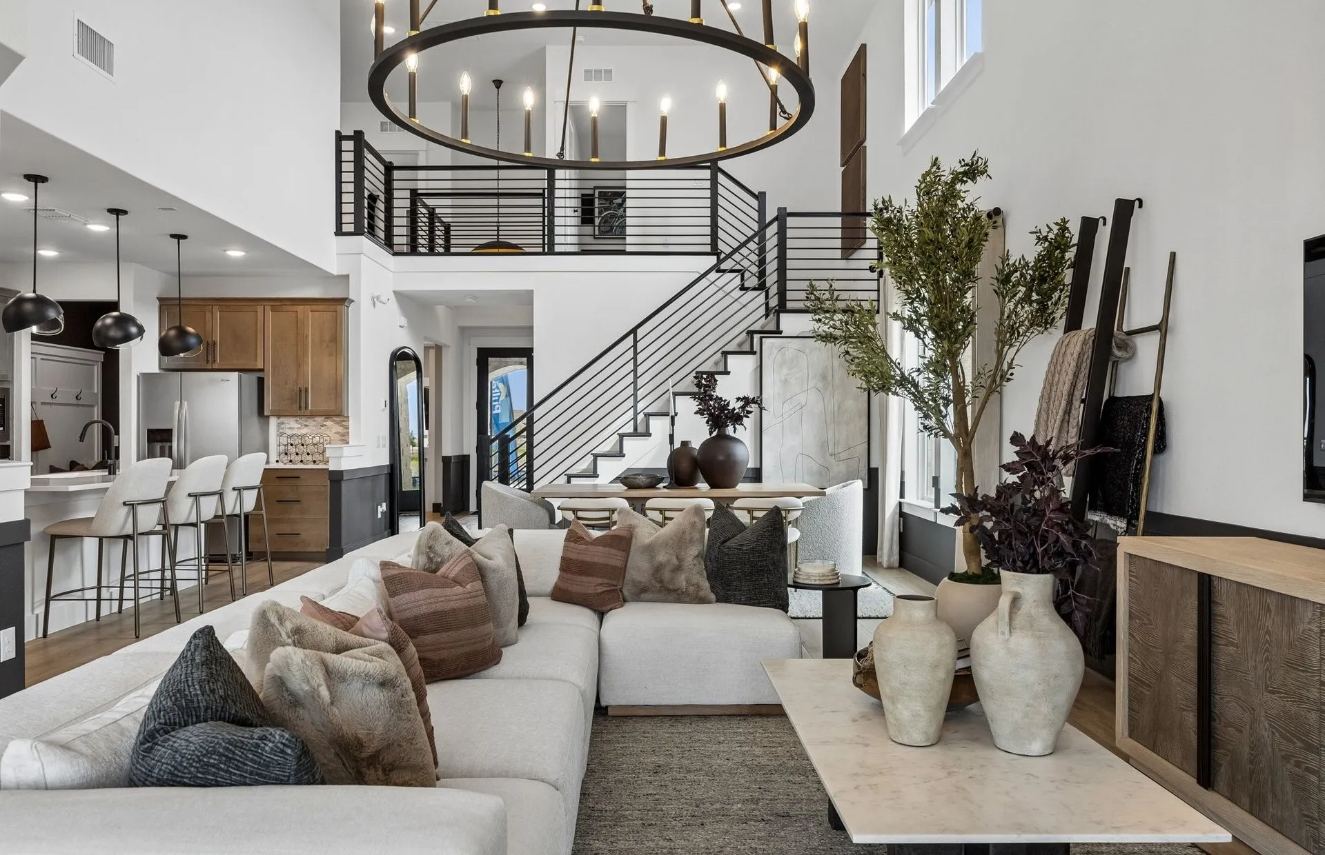 *Model Representation - Gathering room with view of main living areas