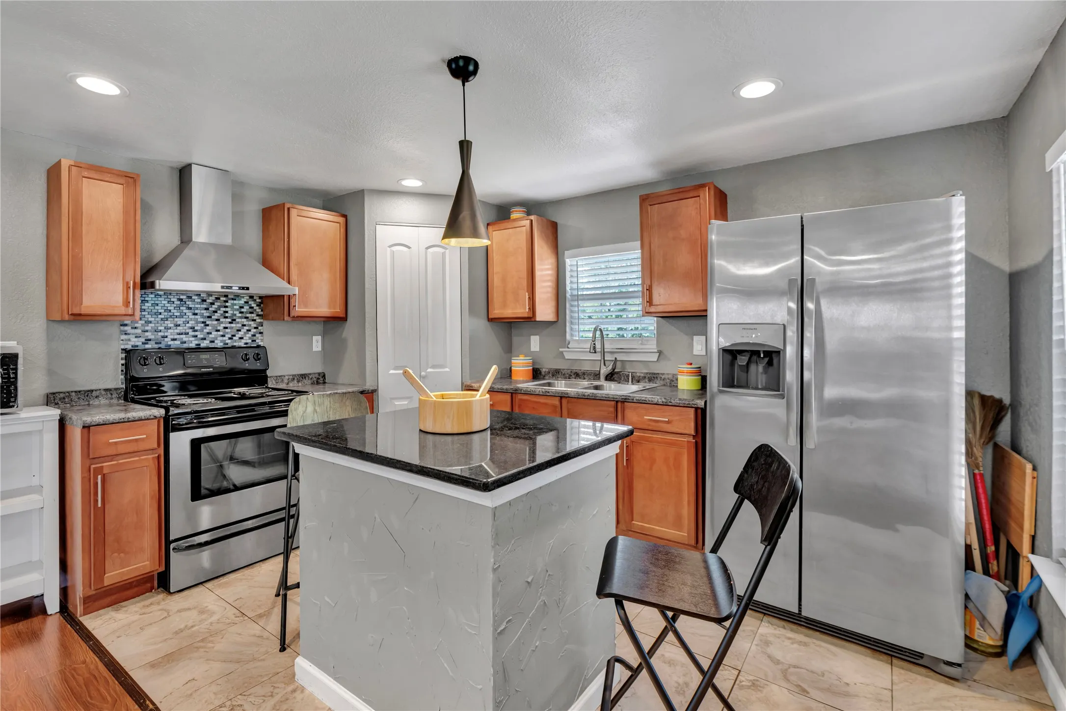 Updated kitchen with island