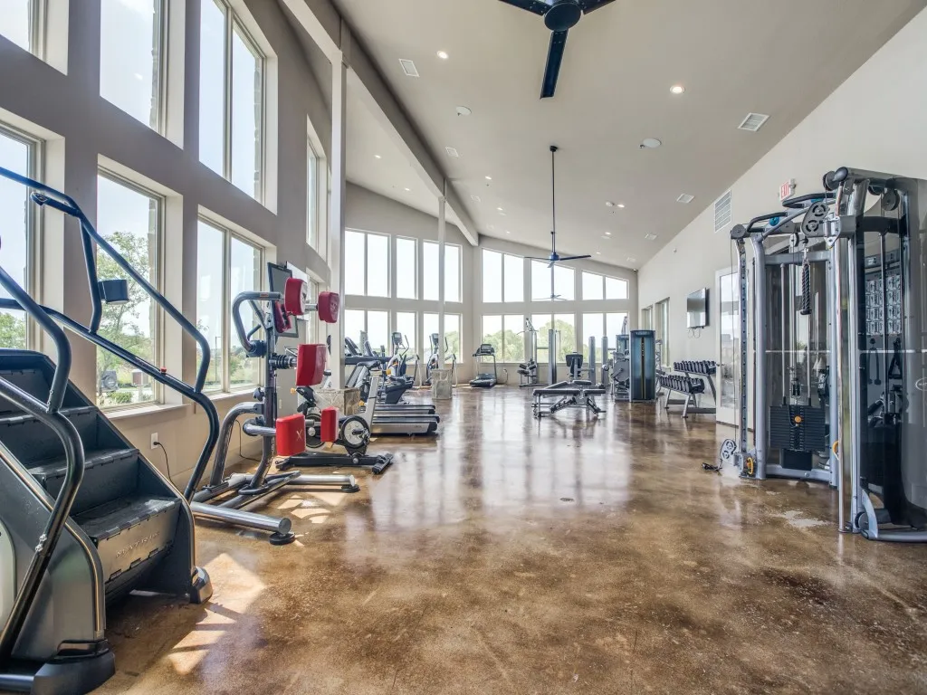 Spacious fitness center