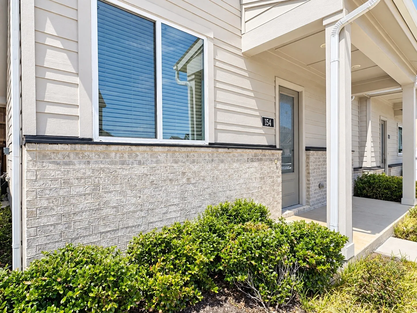 Siding exterior with a stone veneer accent