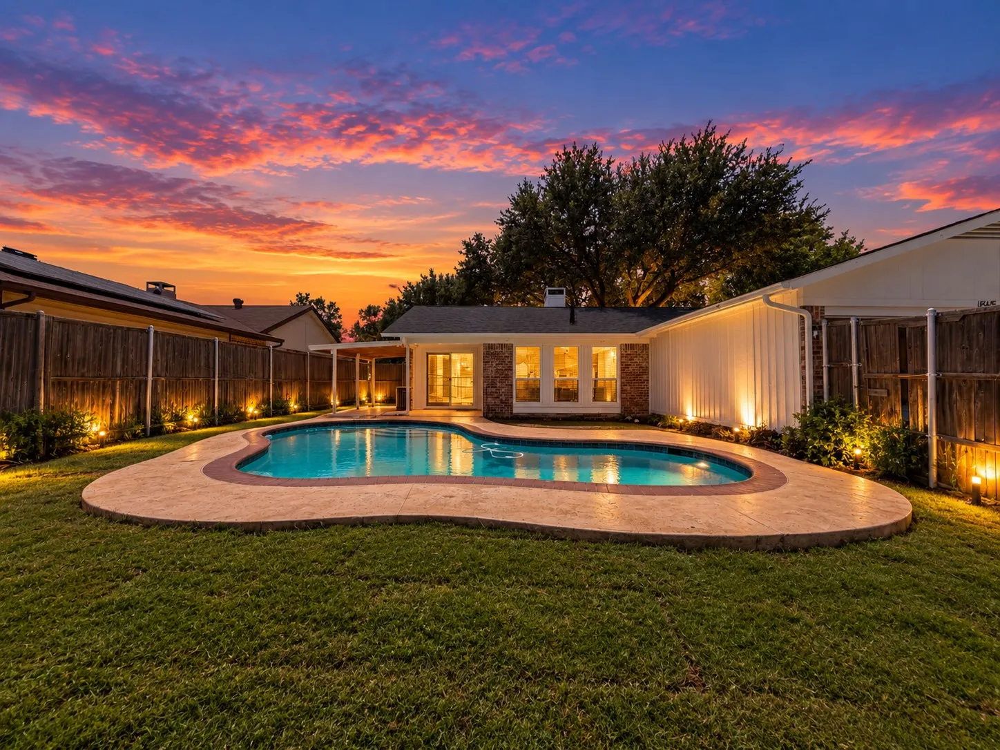 Virtual Twilight Backyard Pool Retreat