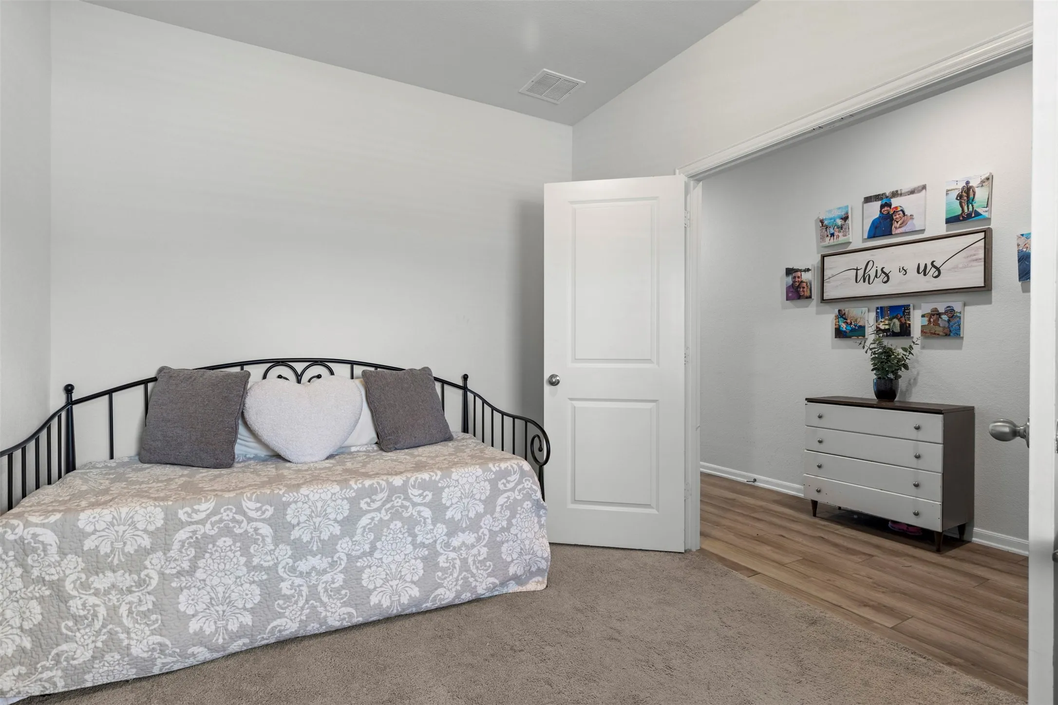 Office off the entry with French doors