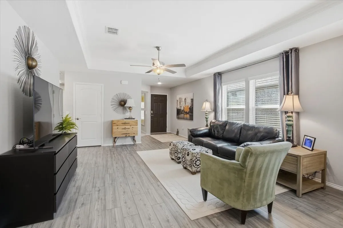The living area is spacious with plenty of natural light.