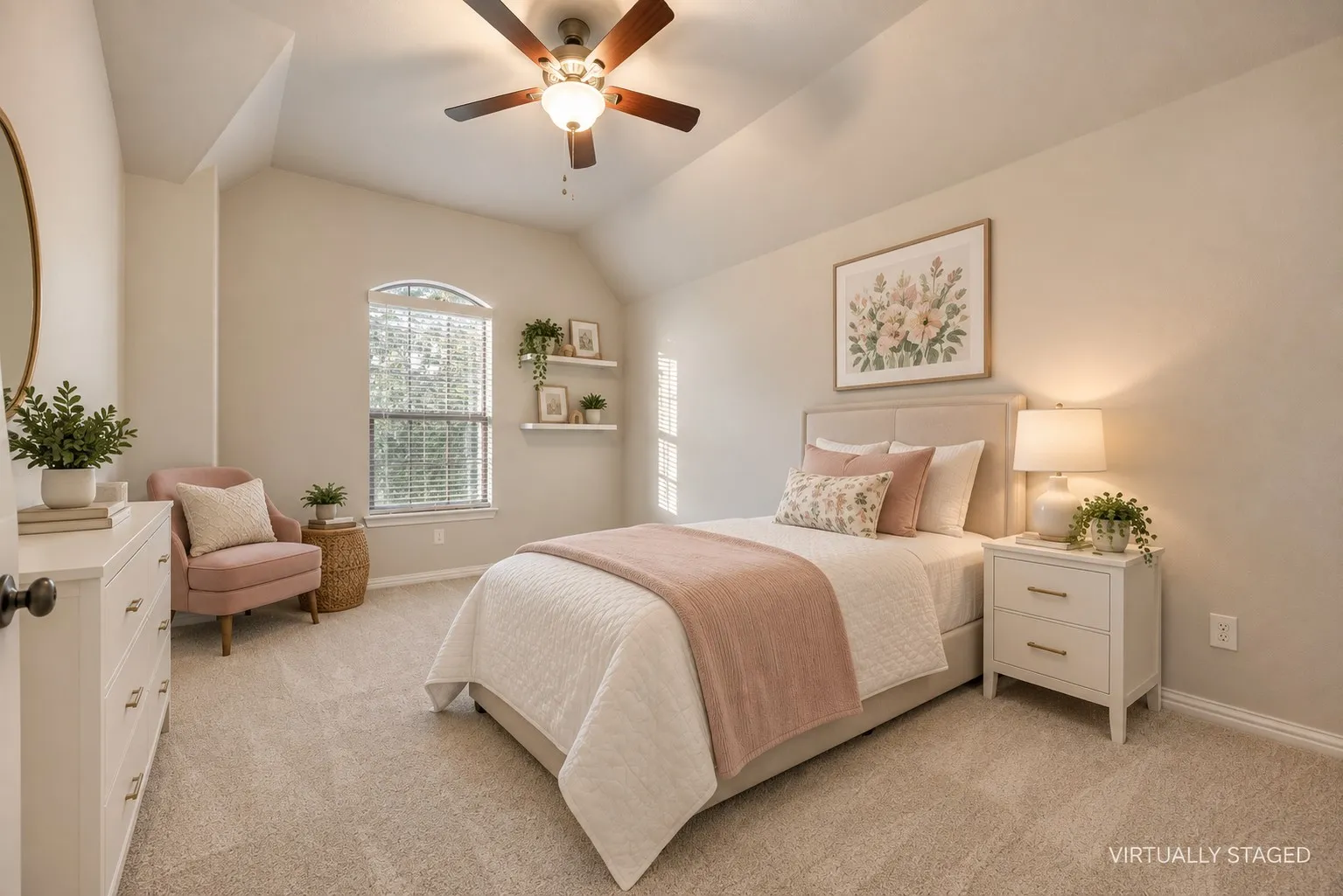 Bedroom- virtually staged
