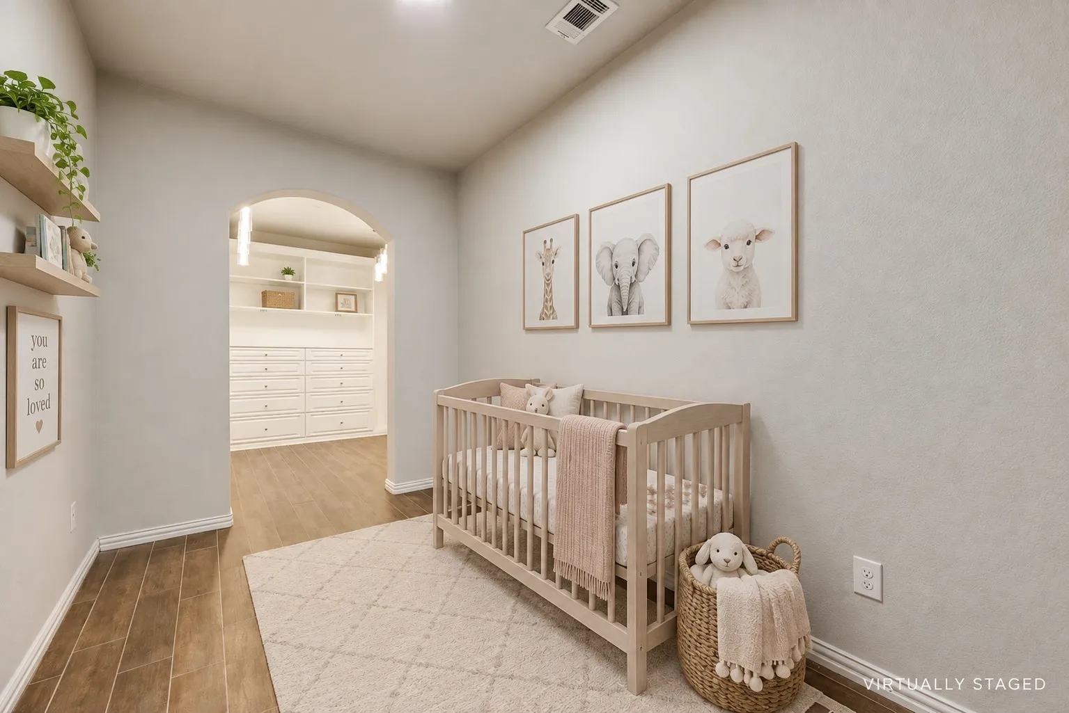 Bonus space connected to the primary bathroom makes the perfect nursery or exercise room! Virtually staged.