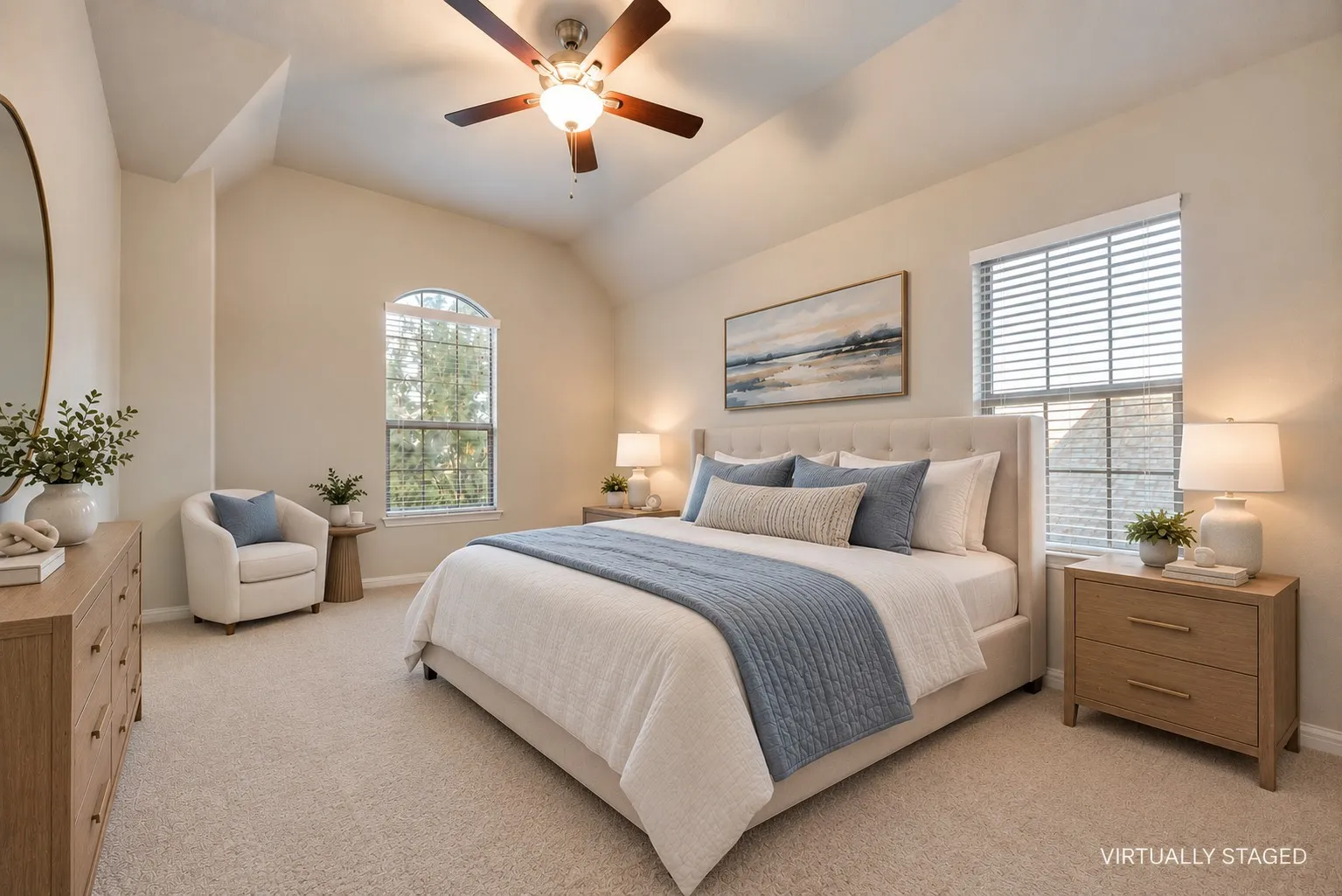 Bedroom- virtually staged