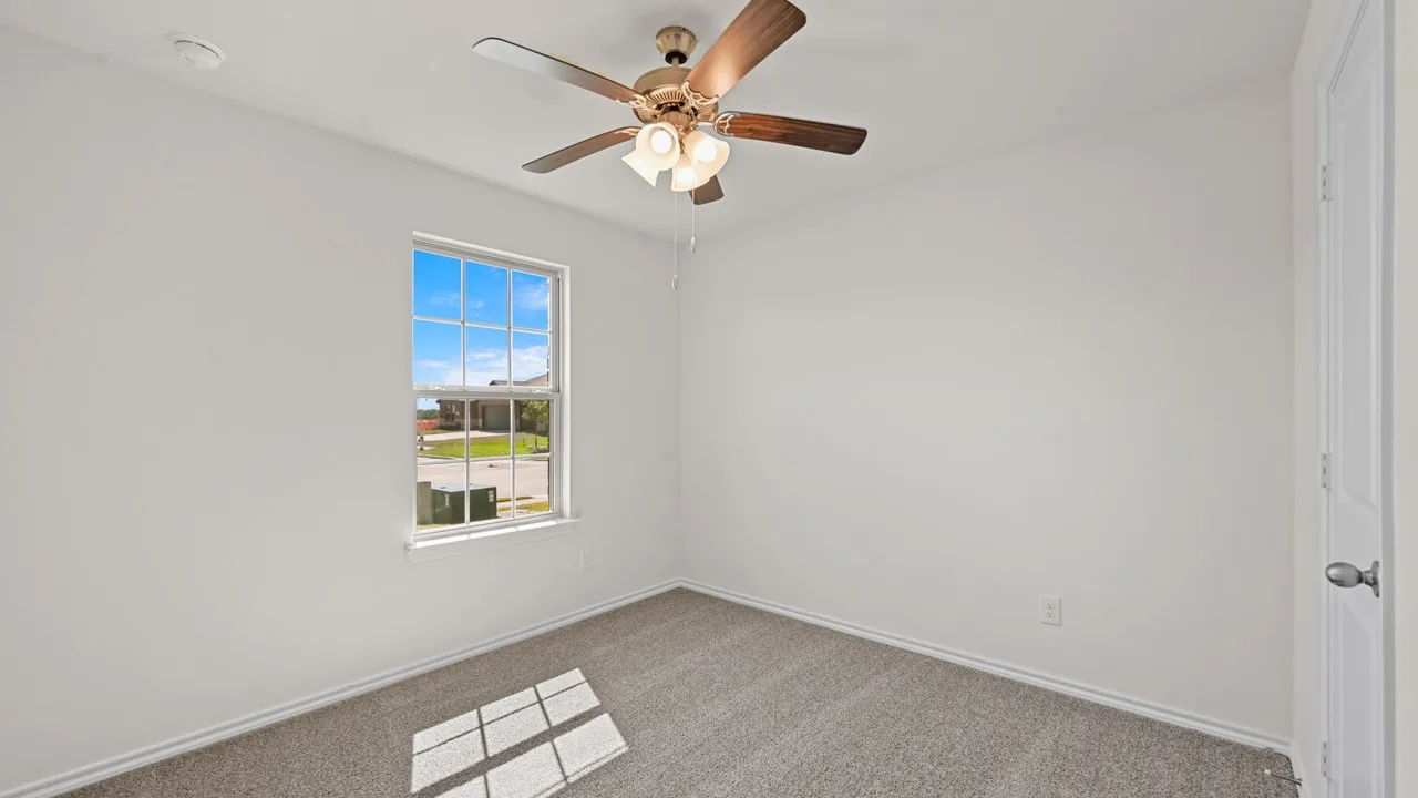 Neutral wall paint with carpet flooring
