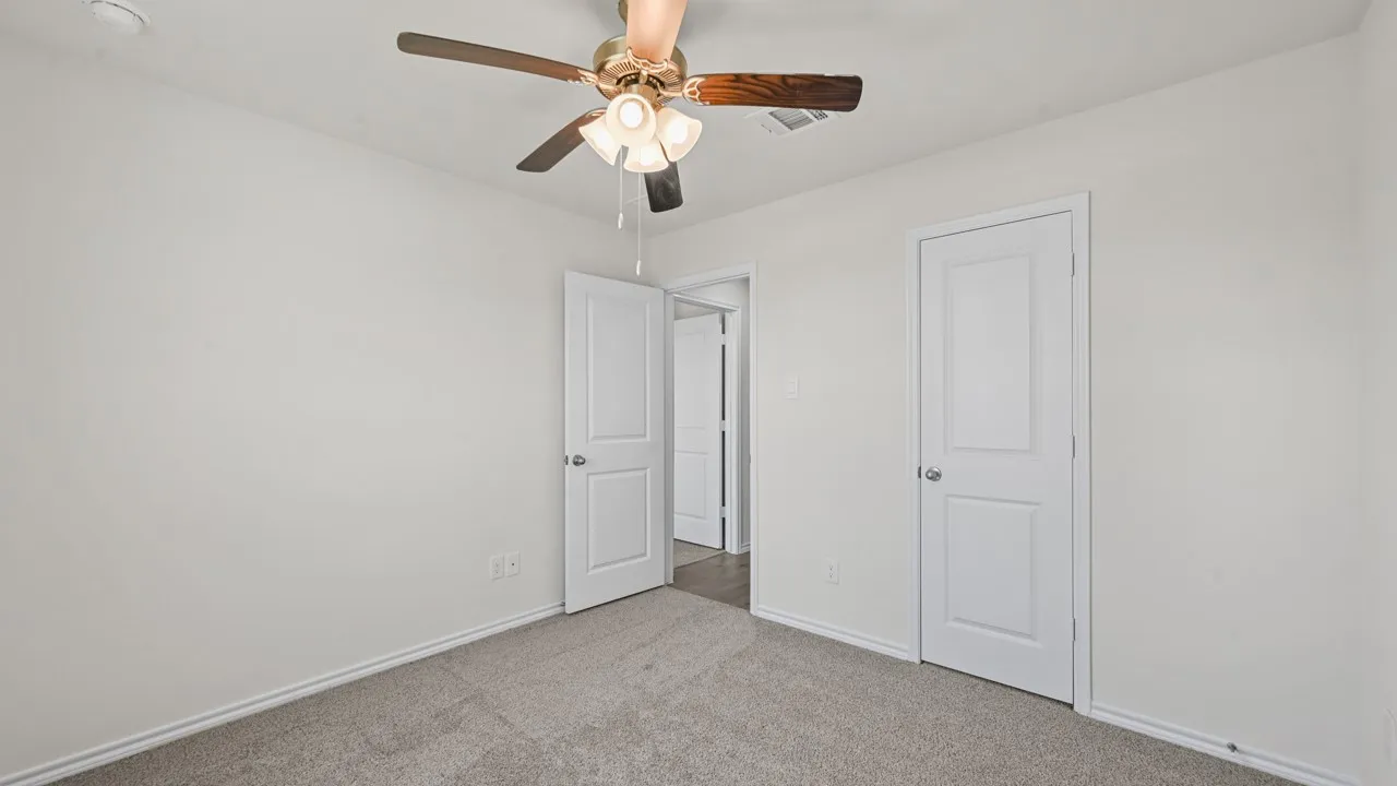 Neutral paint tones across walls and ceiling