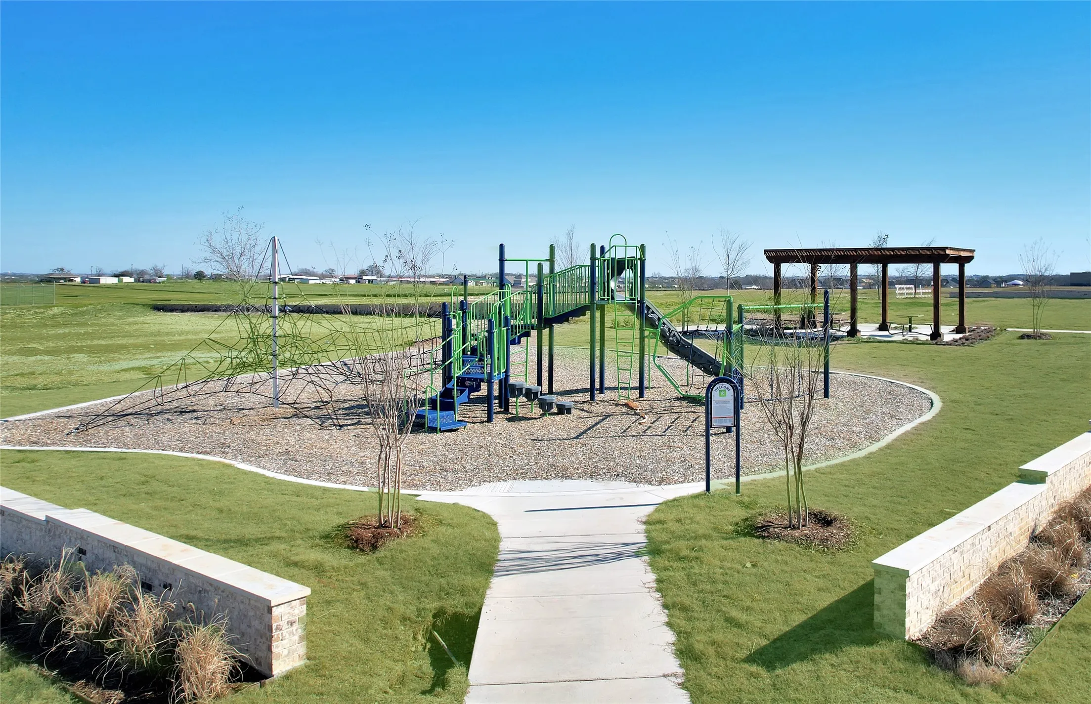 Community playground and pergola