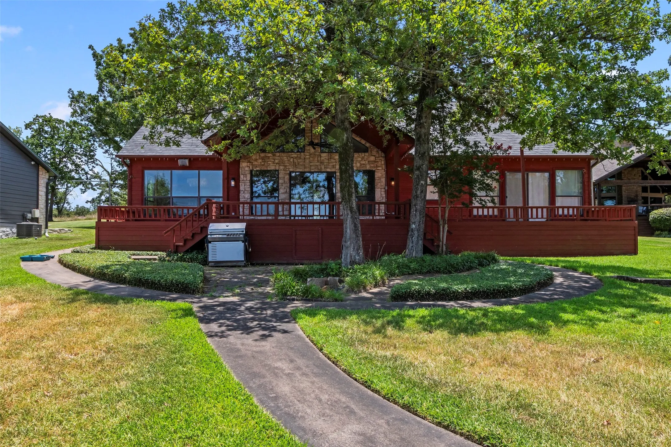 Waterside view of the home.