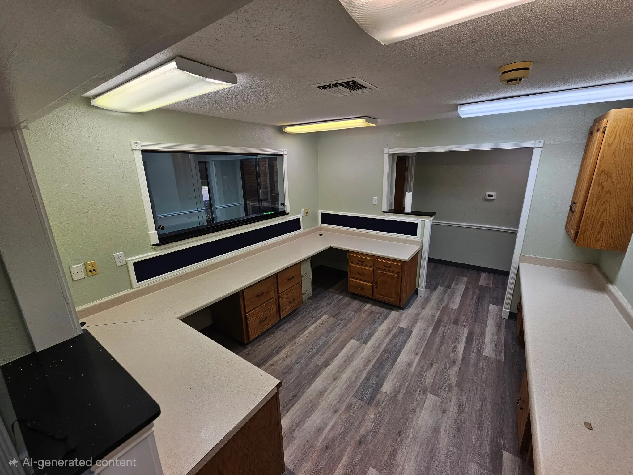 Reception Room with window opening to lobby