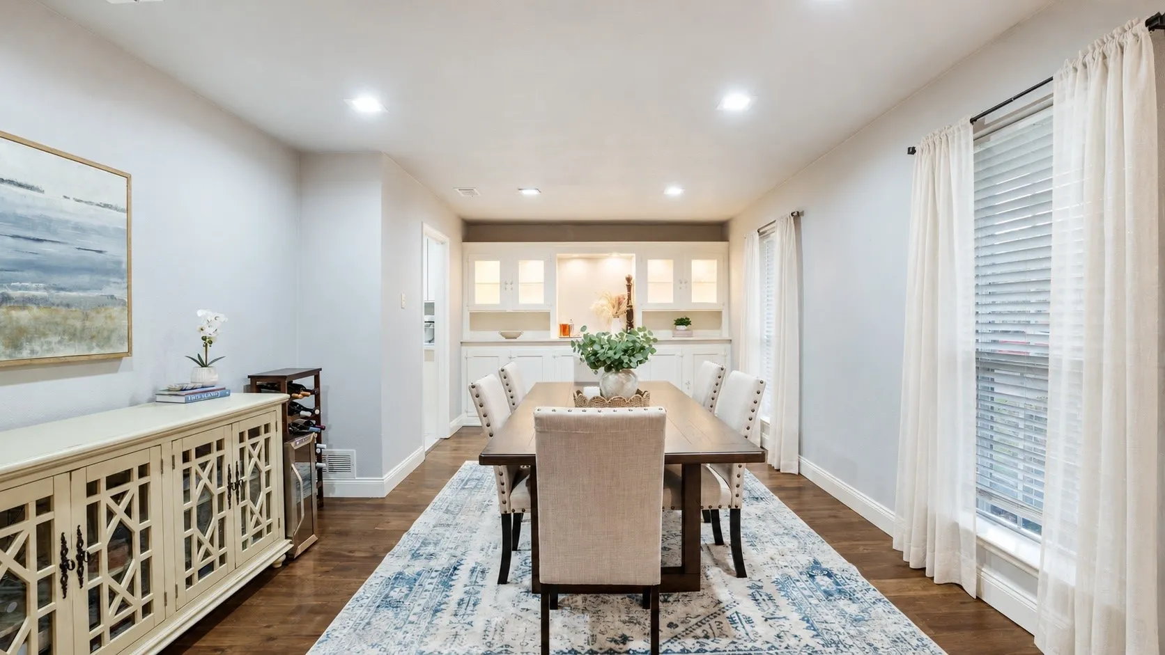 Spacious Dining + Built-ins