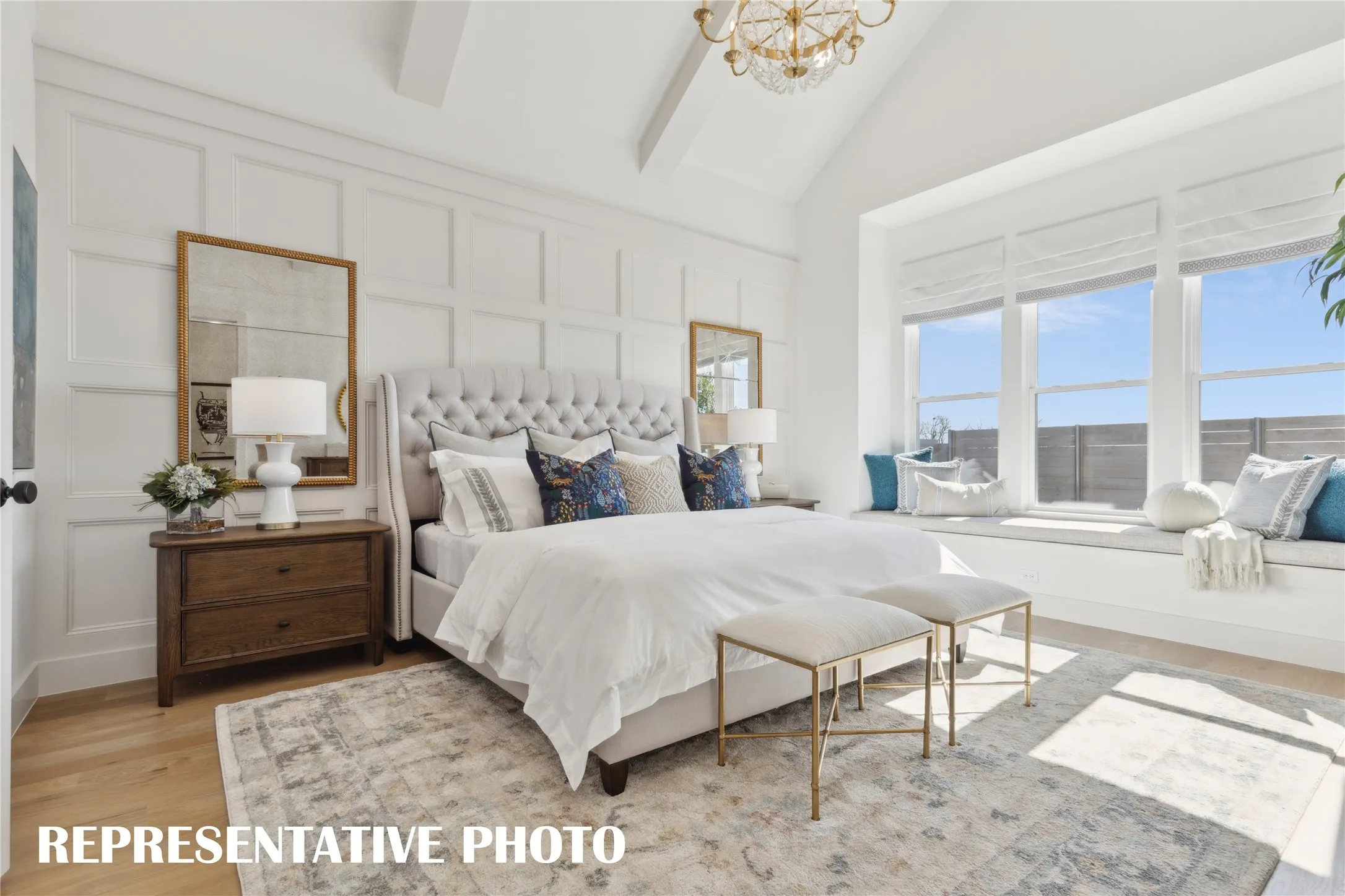 Your new owner's suite comes complete with a built in bench seat that is perfect for curling up with a good book!  REPRESENTATIVE PHOTO