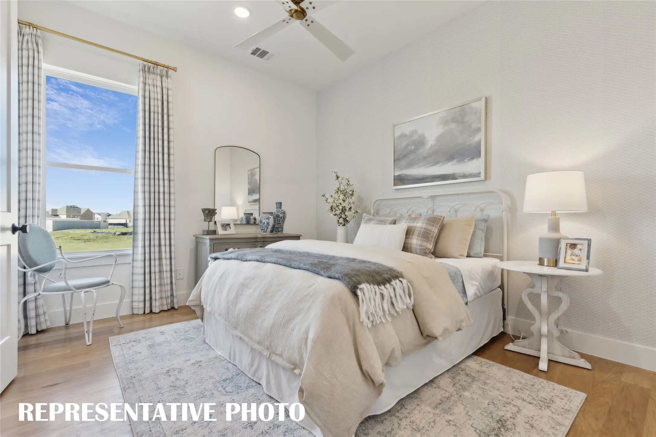 You'll find nicely sized secondary bedrooms in our Lakewood III plan.  REPRESENTATIVE PHOTO