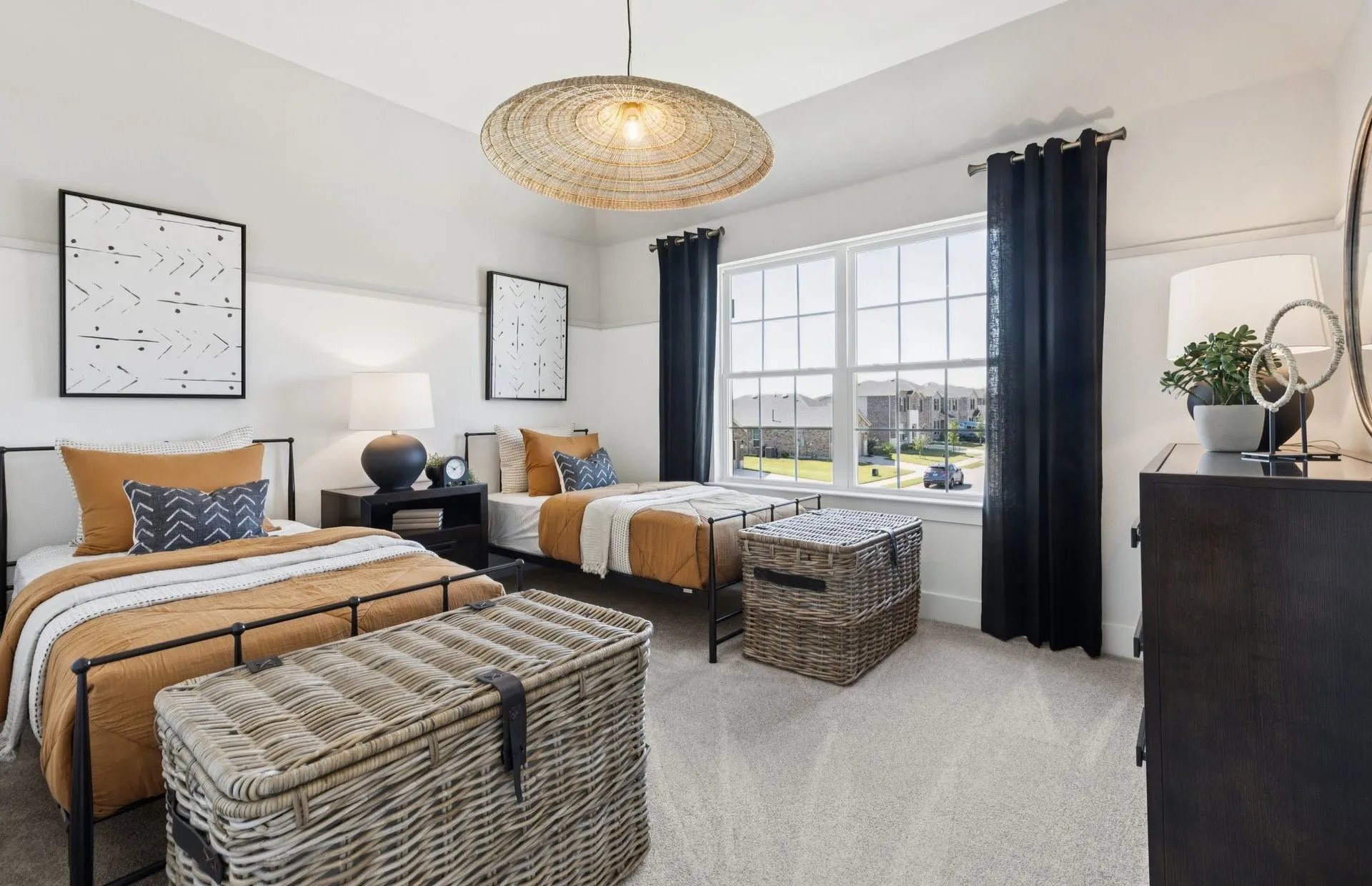*Model Representation - Spacious secondary bedroom with large windows