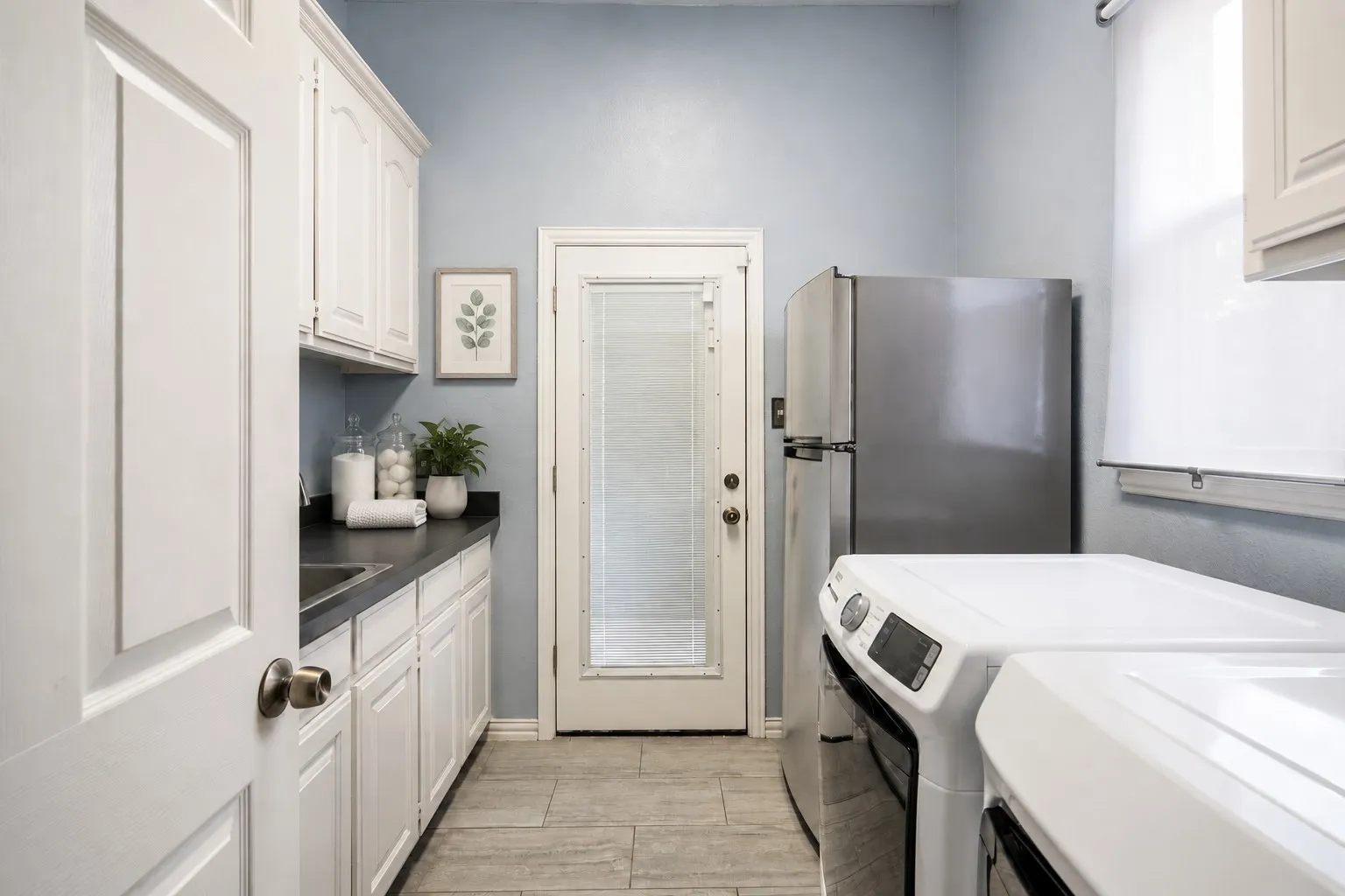 Door exits to pool area.