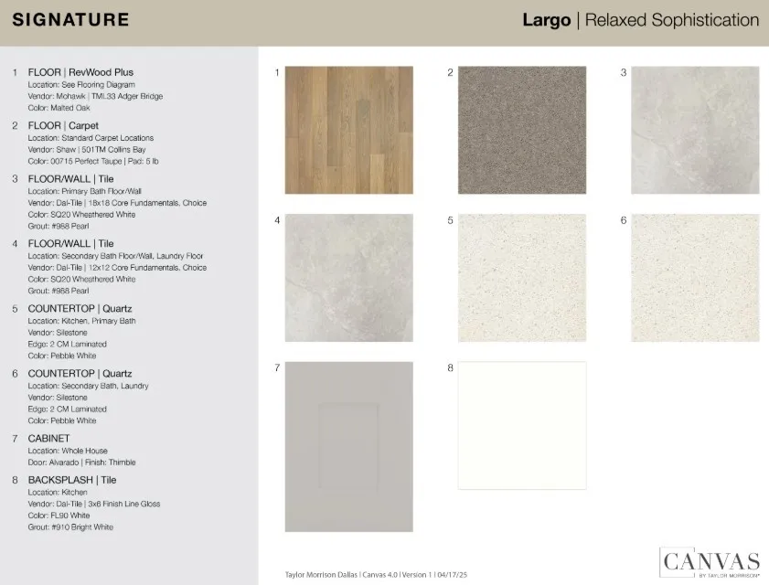 1464 Django Drive design selections! This home is currently under construction and selections are subject to change.