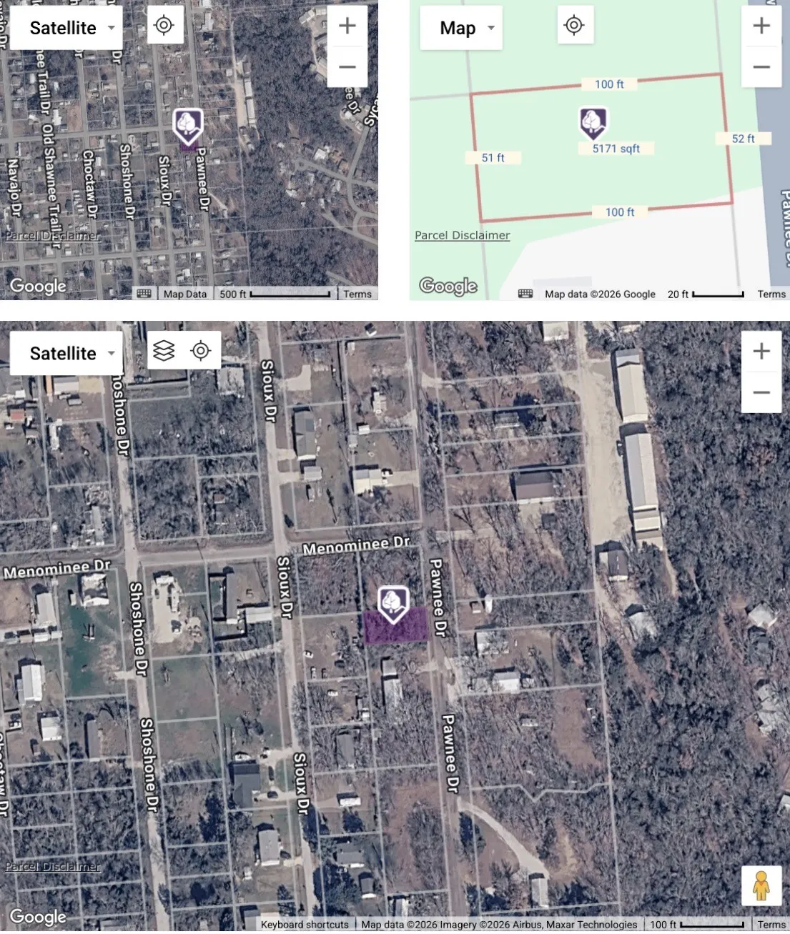 Property Map. Displaying the property boundaries and dimensions within its geographical context