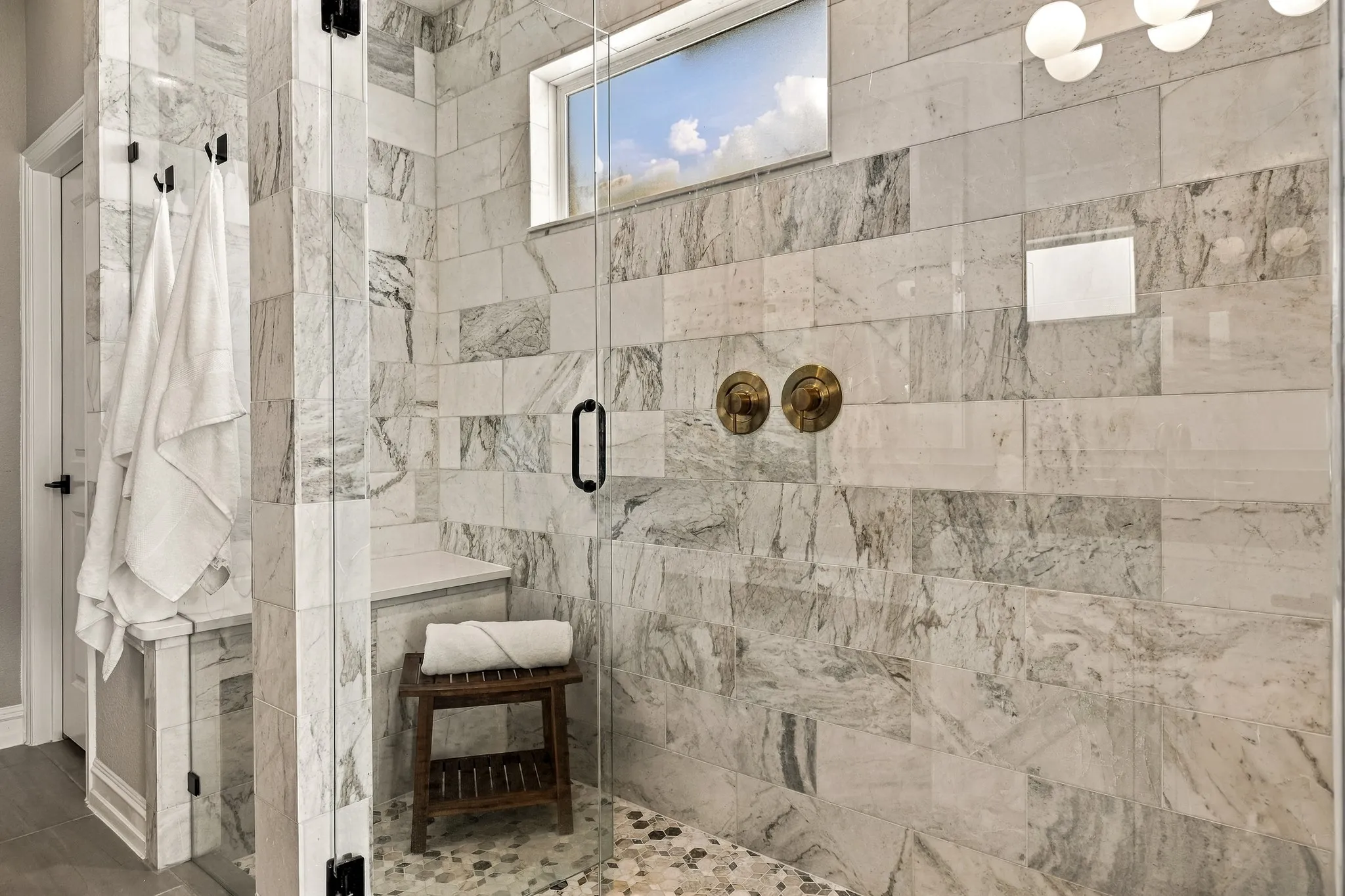 Solid Marble Shower