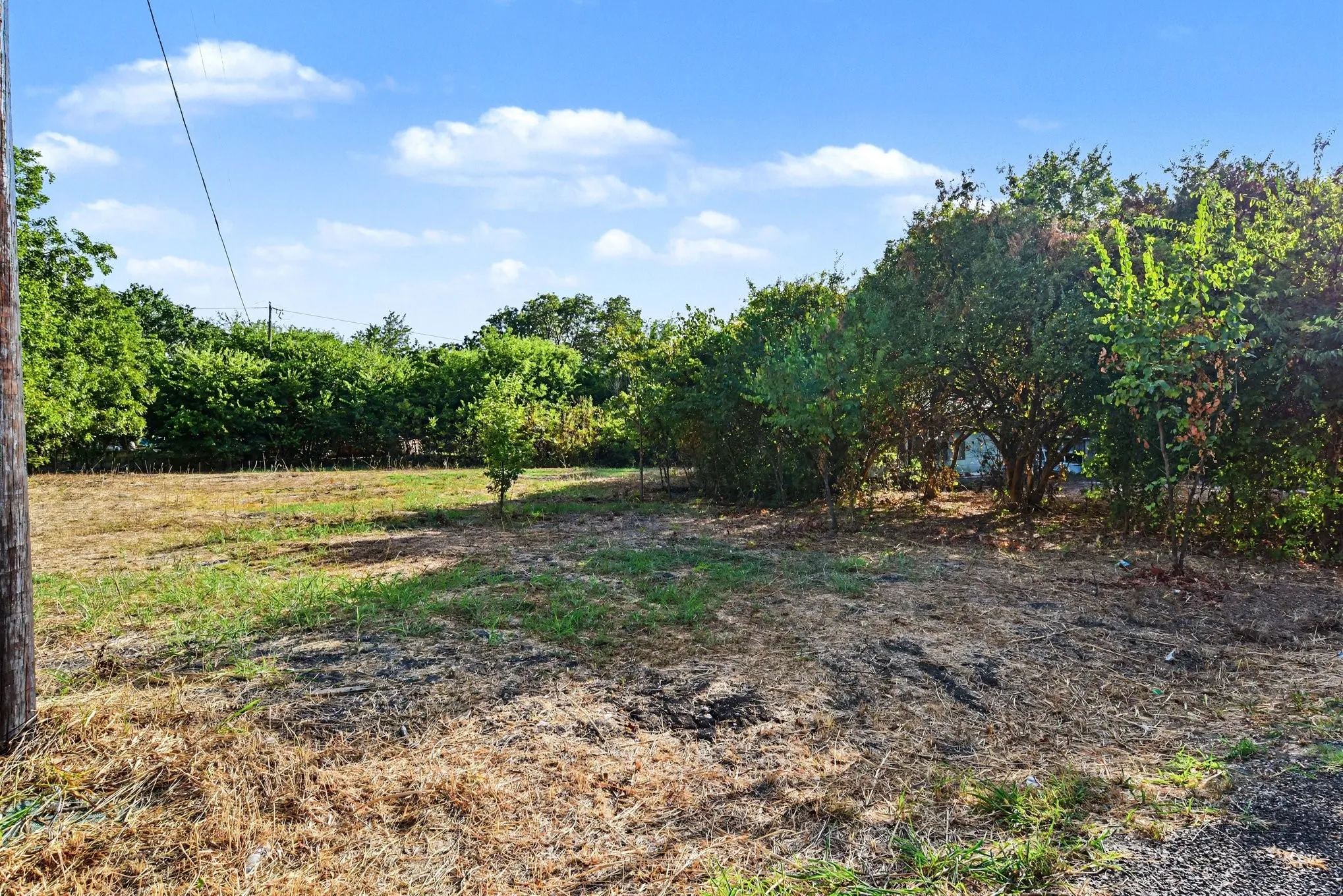 Lot view from road