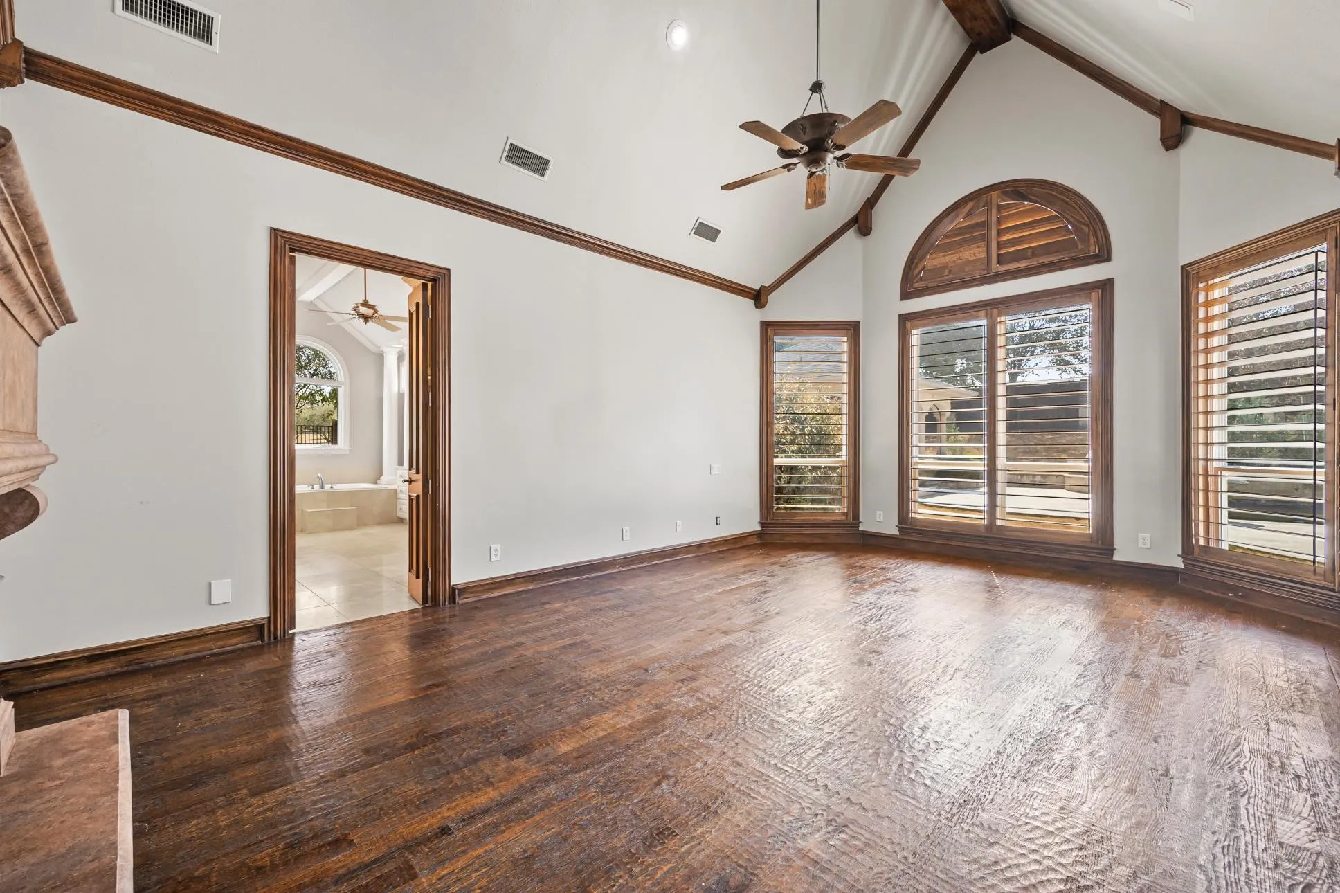 Master with vaulted ceilings