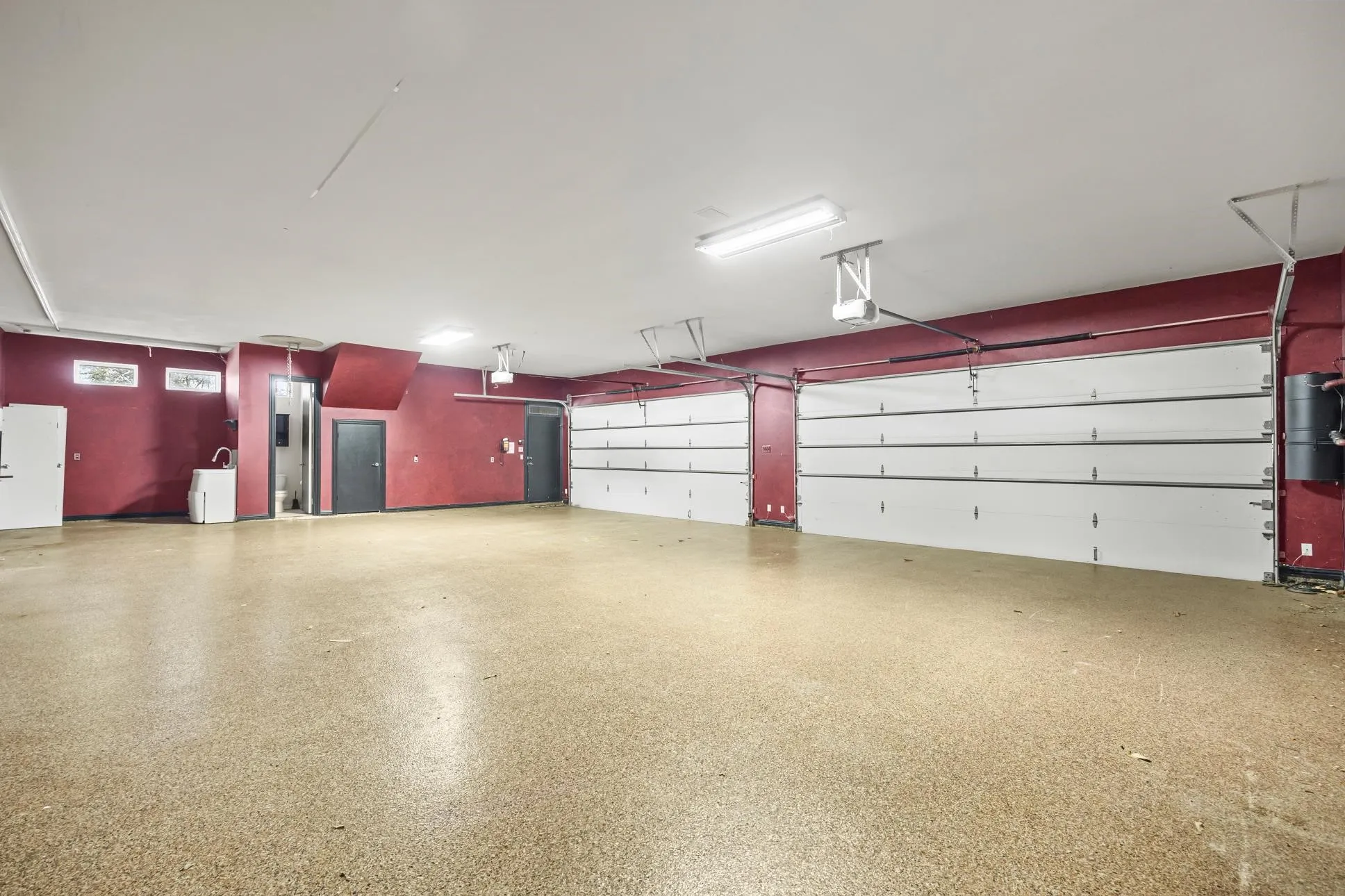 Extra deep and extra wide 4 car garage plus