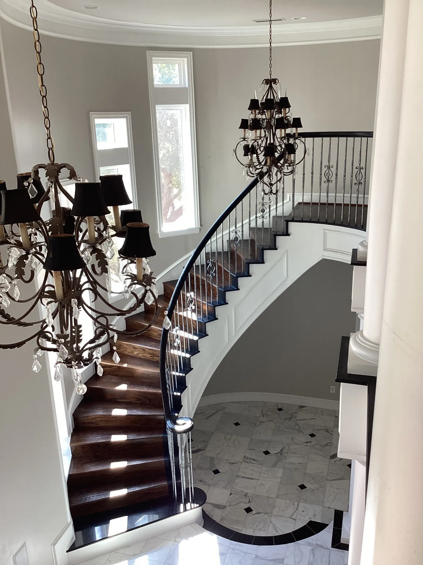 Circle staircase and another staircase